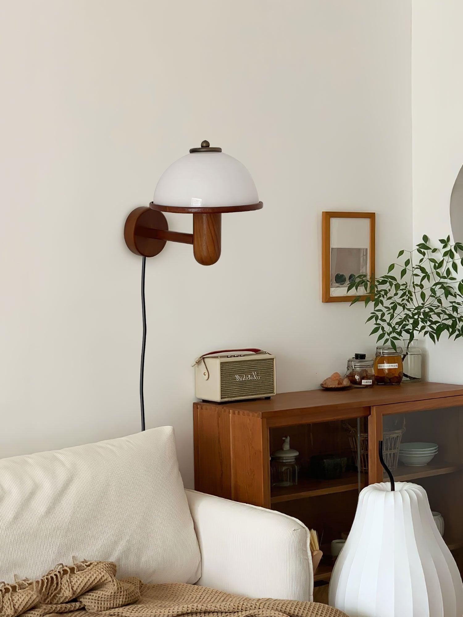 Oak Mushroom Wall Lamp