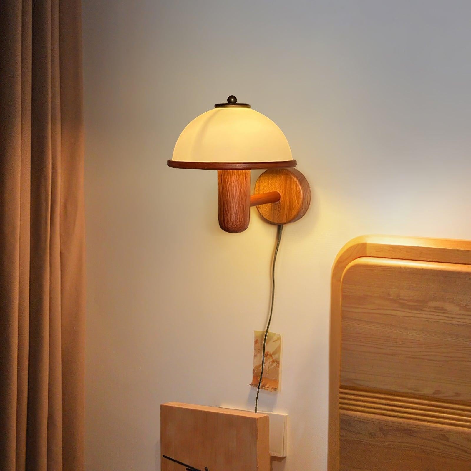 Oak Mushroom Wall Lamp