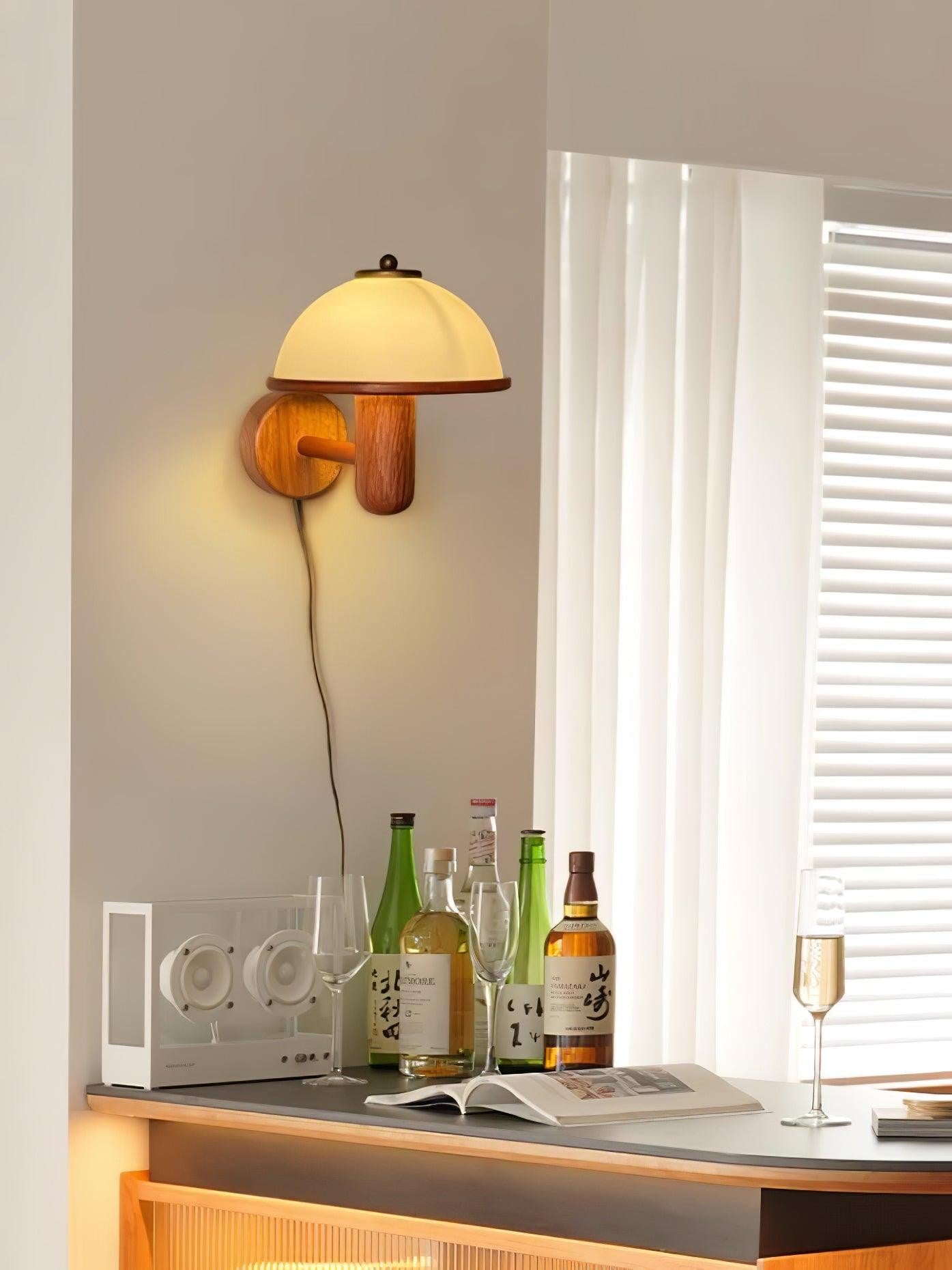 Oak Mushroom Wall Lamp