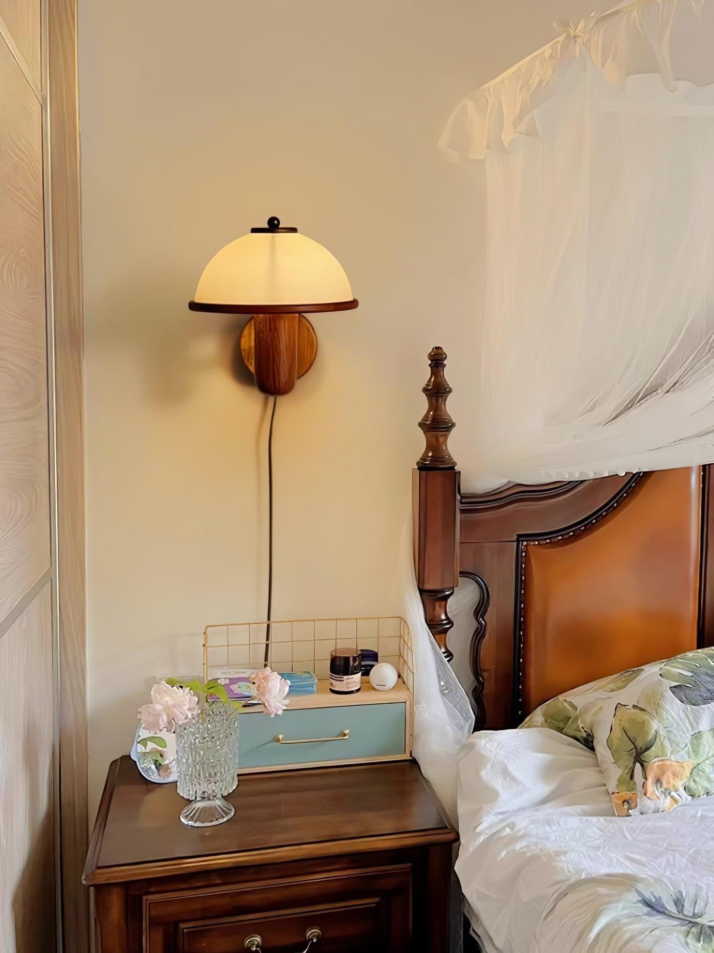 Oak Mushroom Wall Lamp