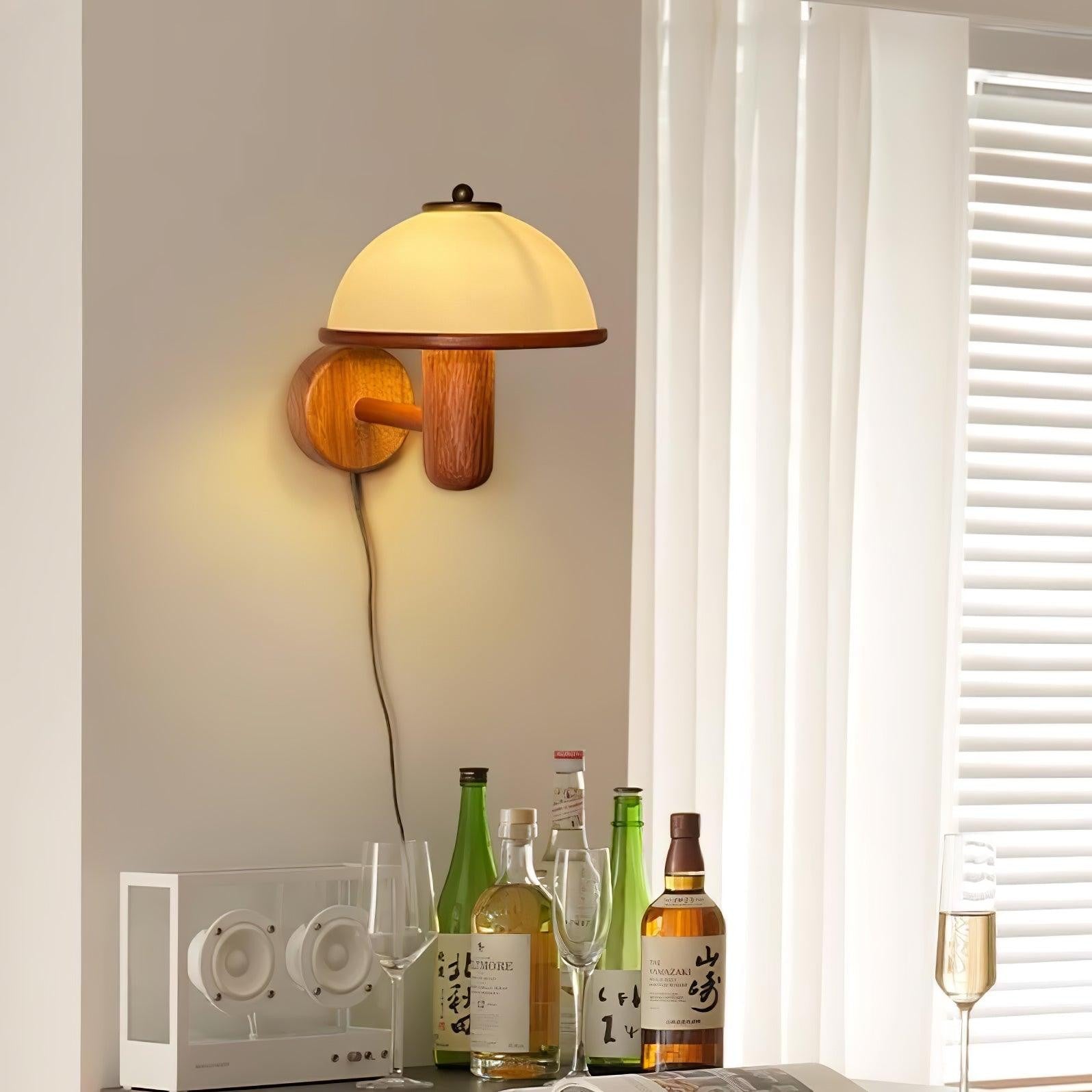 Oak Mushroom Wall Lamp
