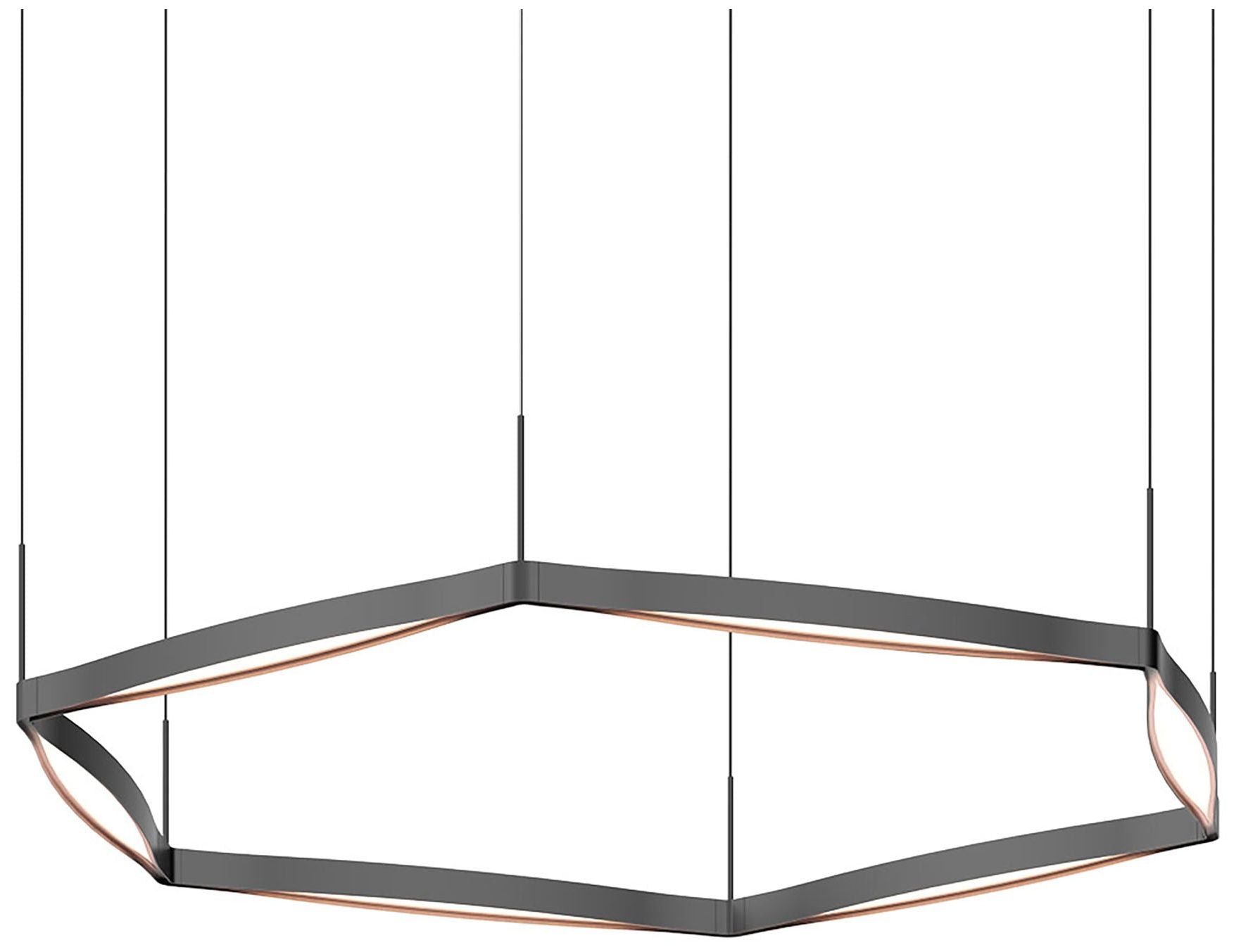 Ola 6-Light Satin Black LED Chandelier