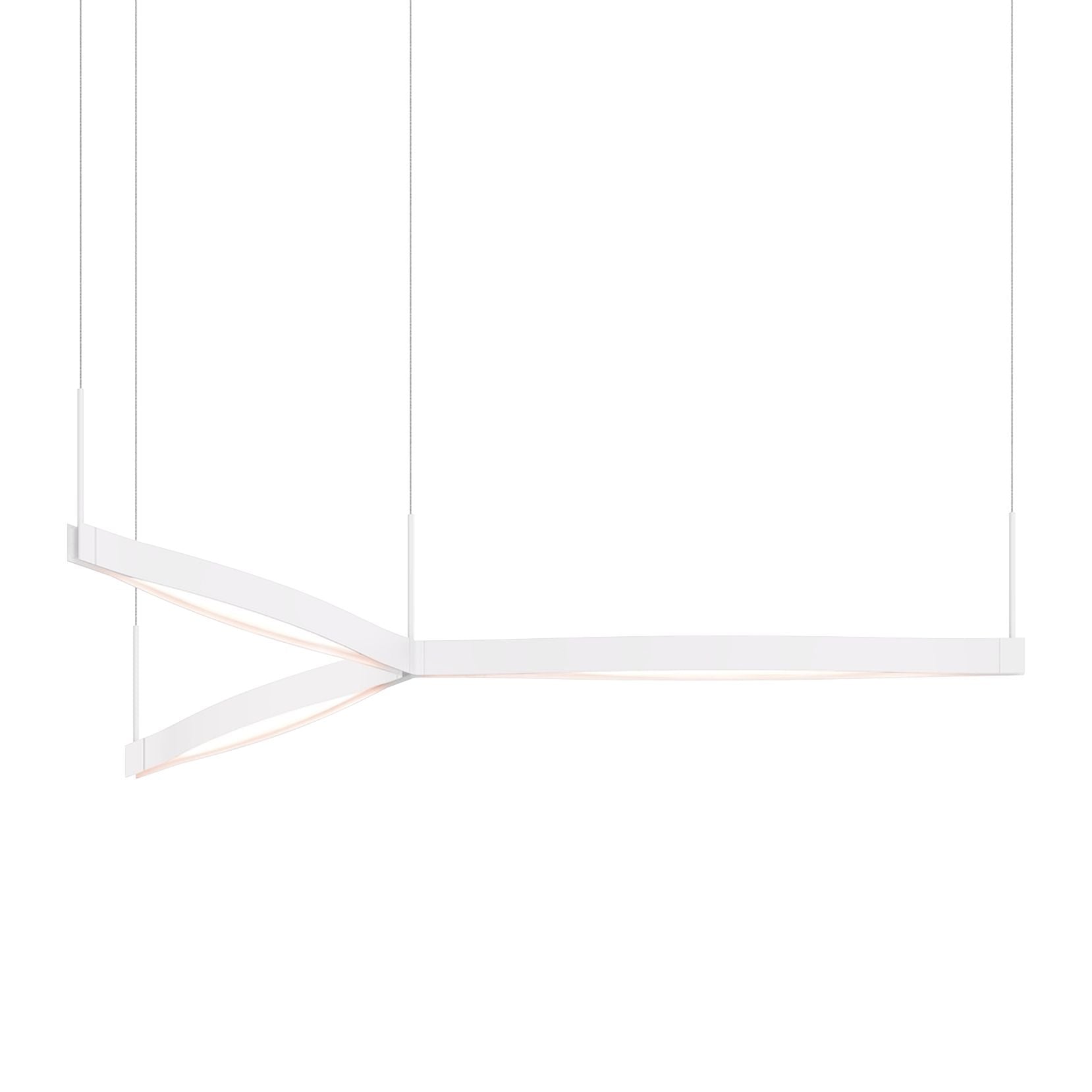 Ola? 55" Wide Satin White LED Kitchen Linear Pendant
