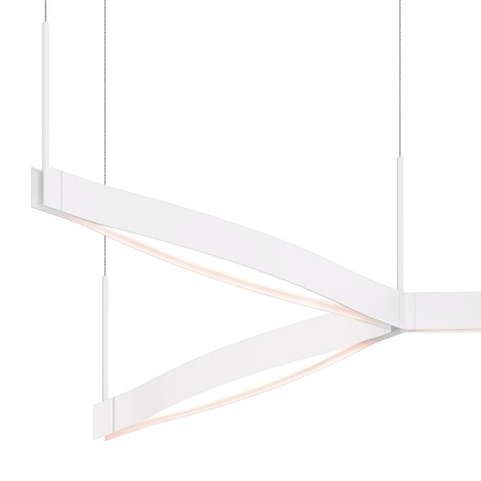 Ola? 55" Wide Satin White LED Kitchen Linear Pendant