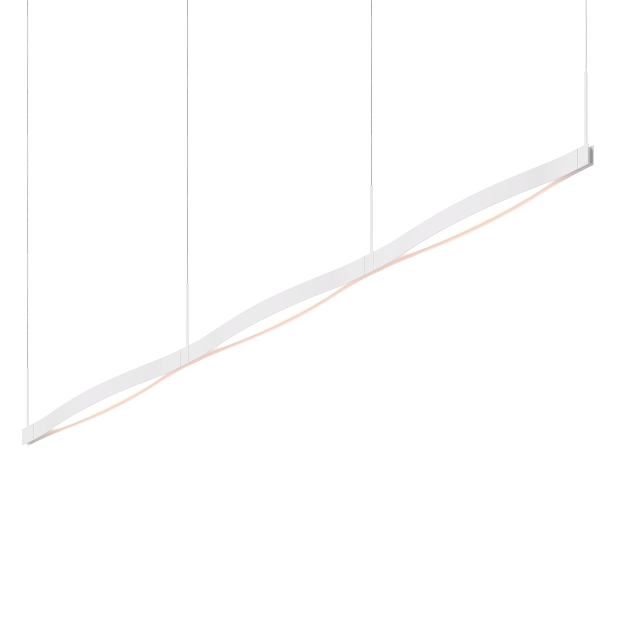 Ola 82" Wide Satin White LED Kitchen Linear Pendant