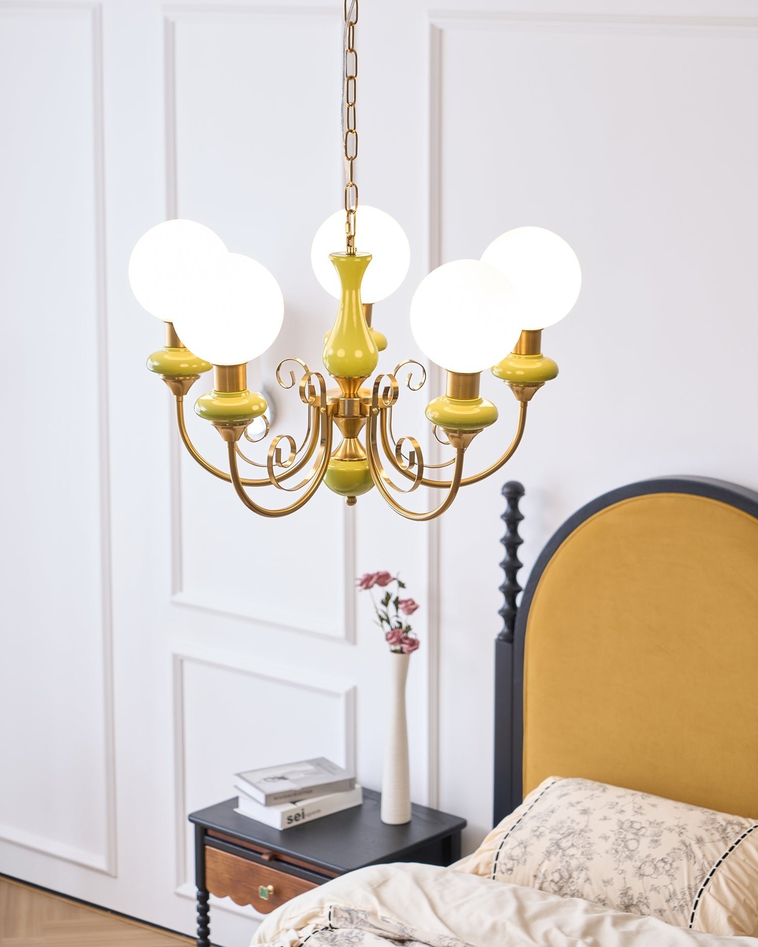 Onyx Glow Glass Chandelier