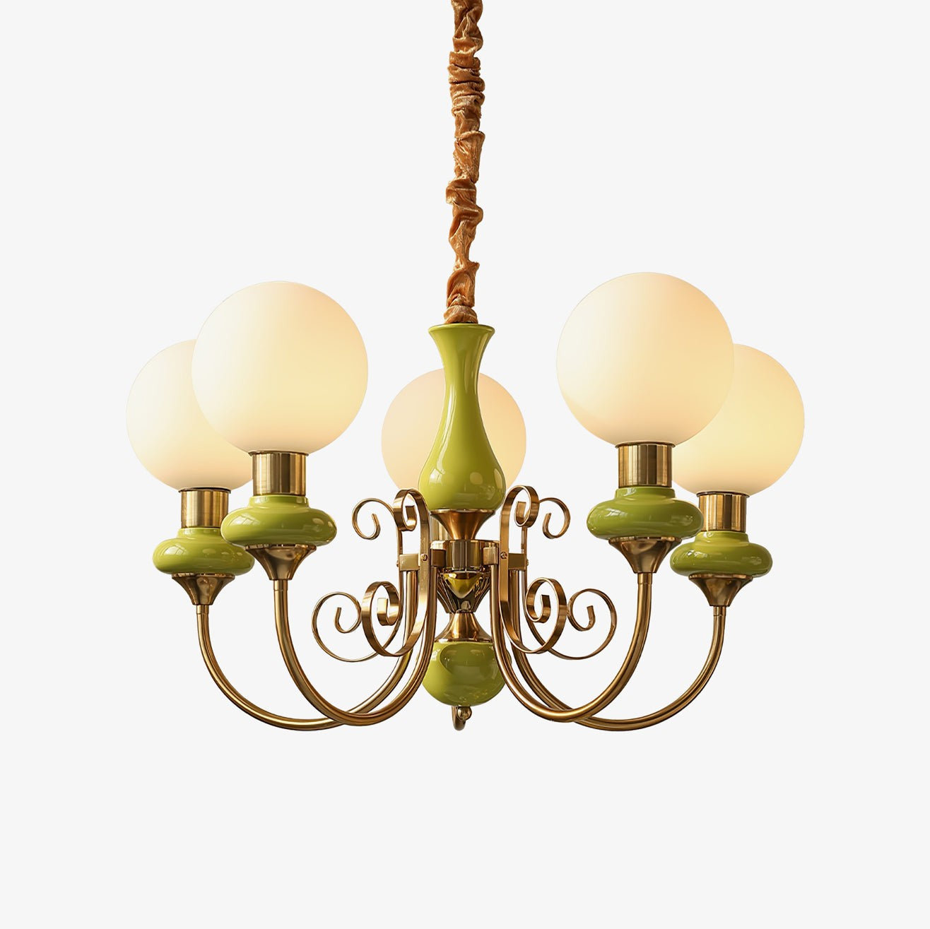 Onyx Glow Glass Chandelier