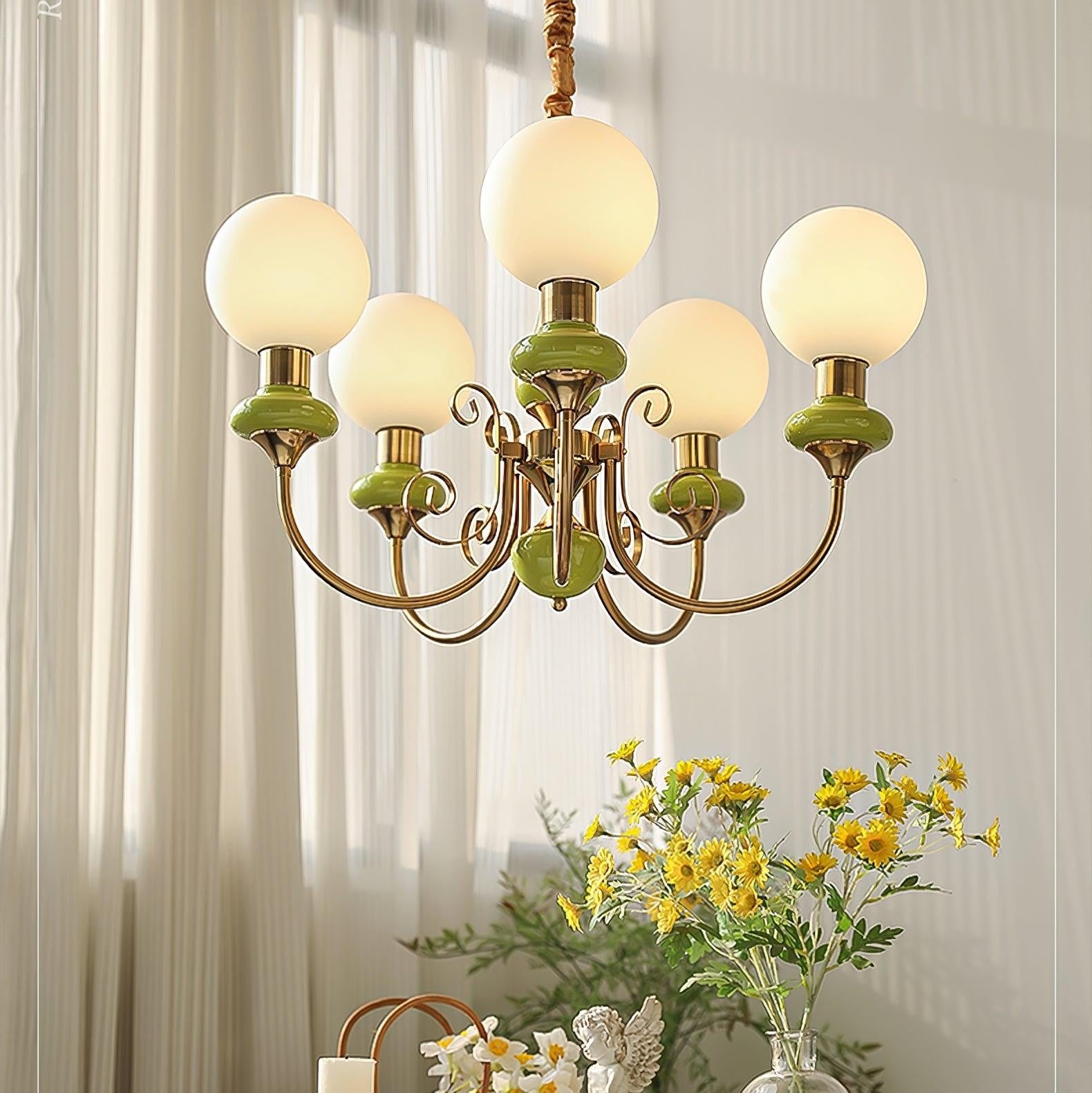 Onyx Glow Glass Chandelier