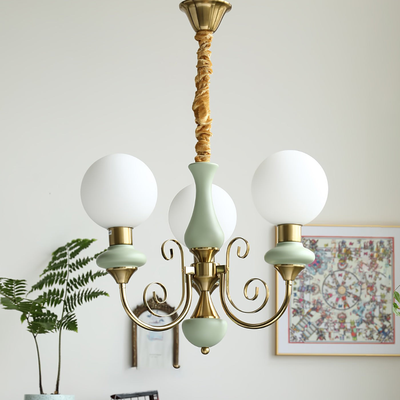 Onyx Glow Glass Chandelier