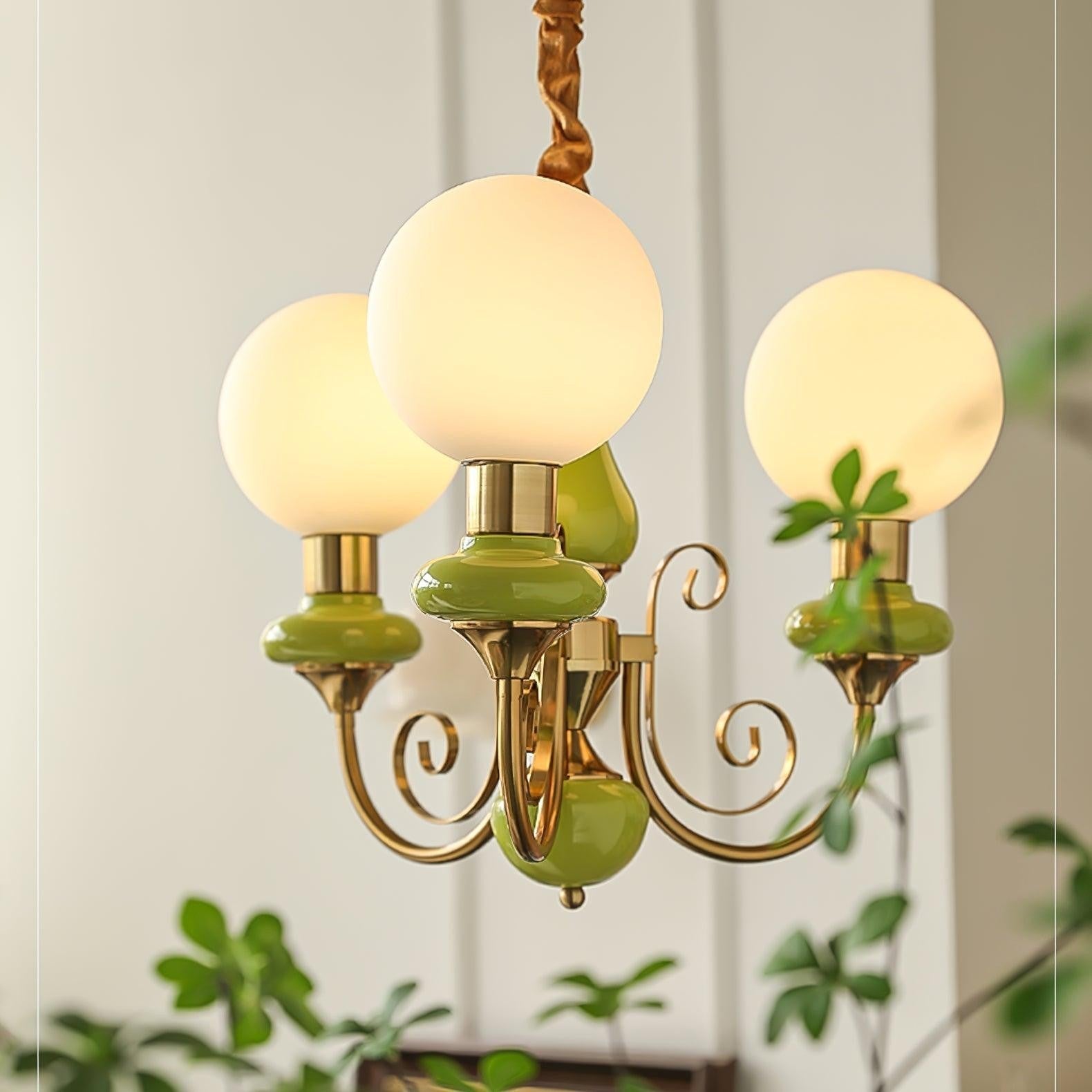 Onyx Glow Glass Chandelier