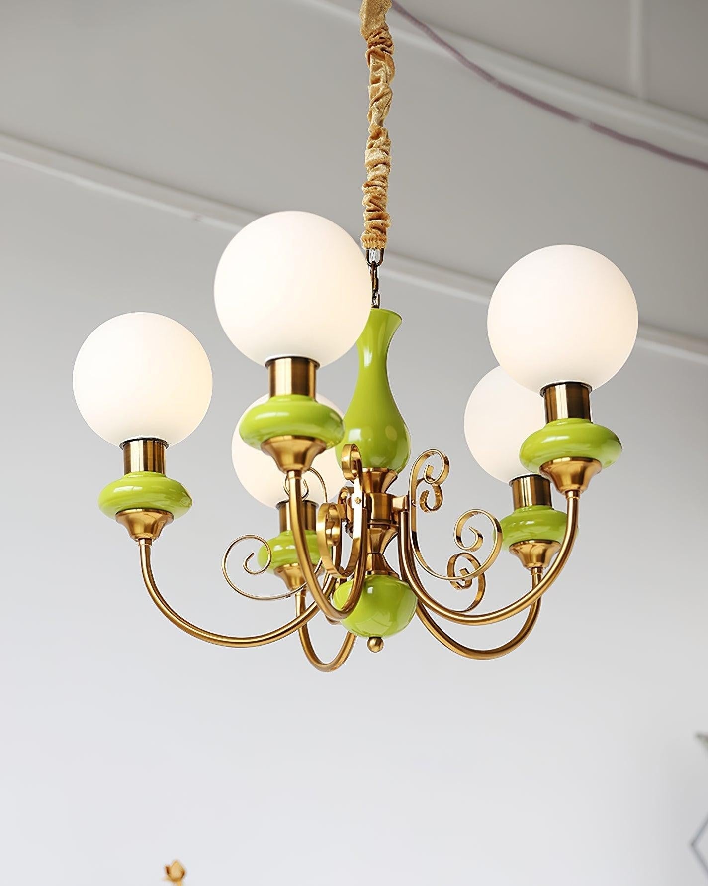 Onyx Glow Glass Chandelier