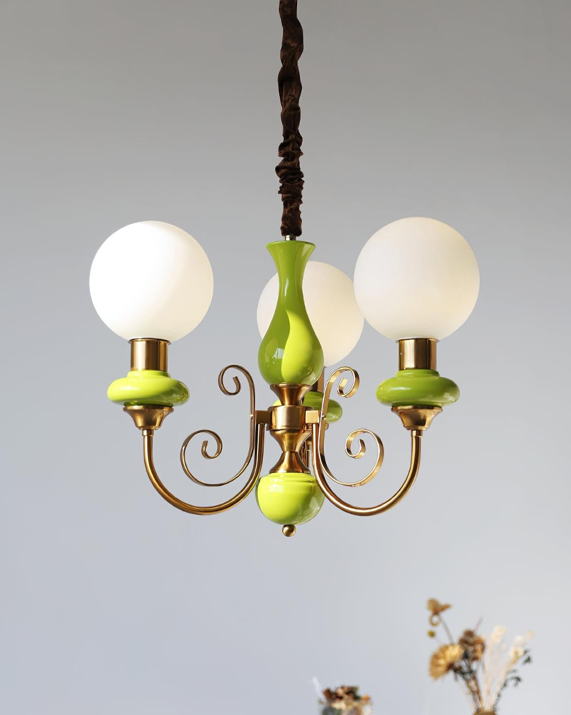 Onyx Glow Glass Chandelier