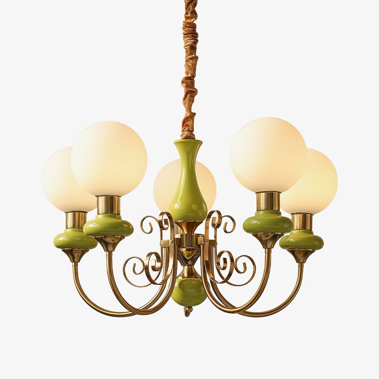 Onyx Glow Glass Chandelier
