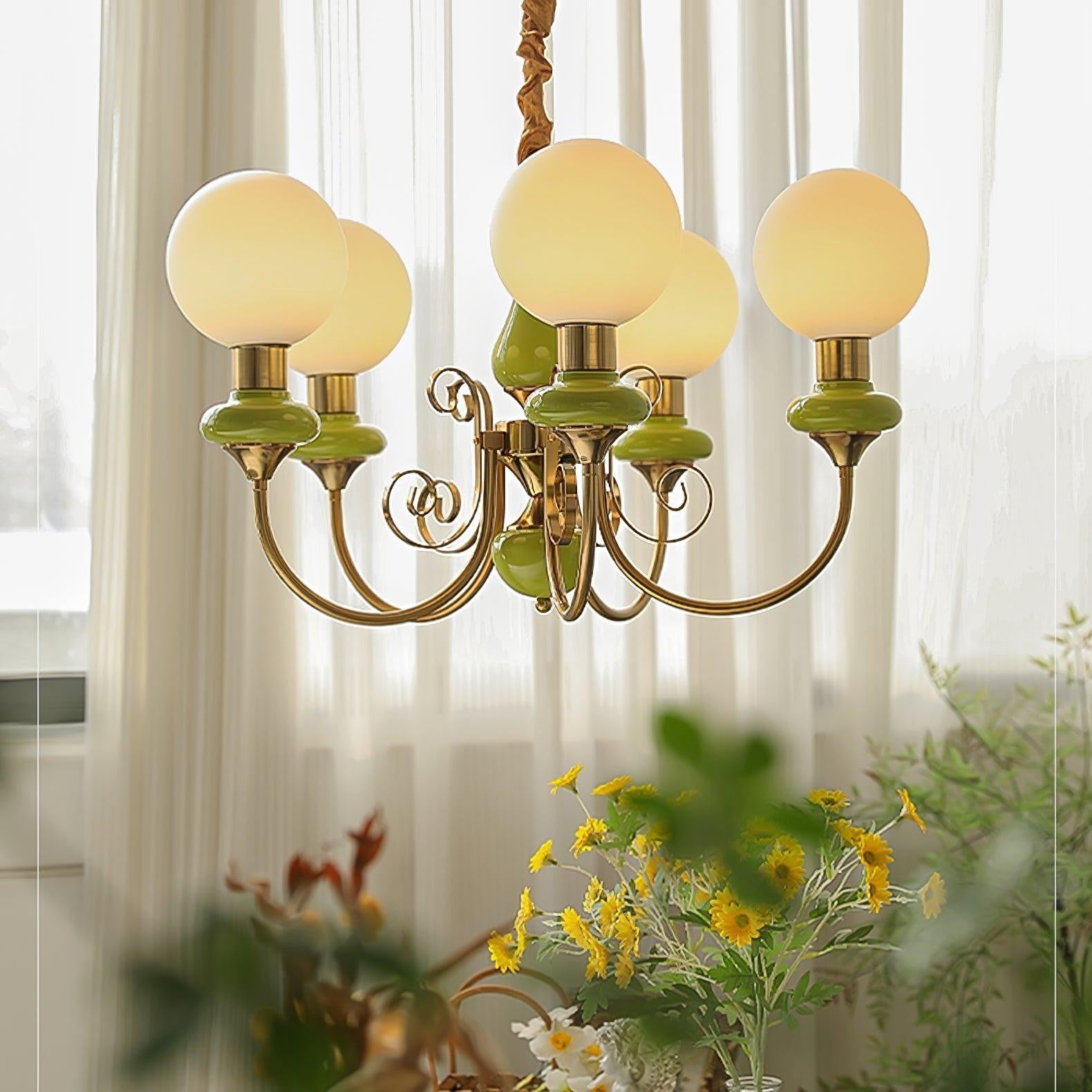 Onyx Glow Glass Chandelier