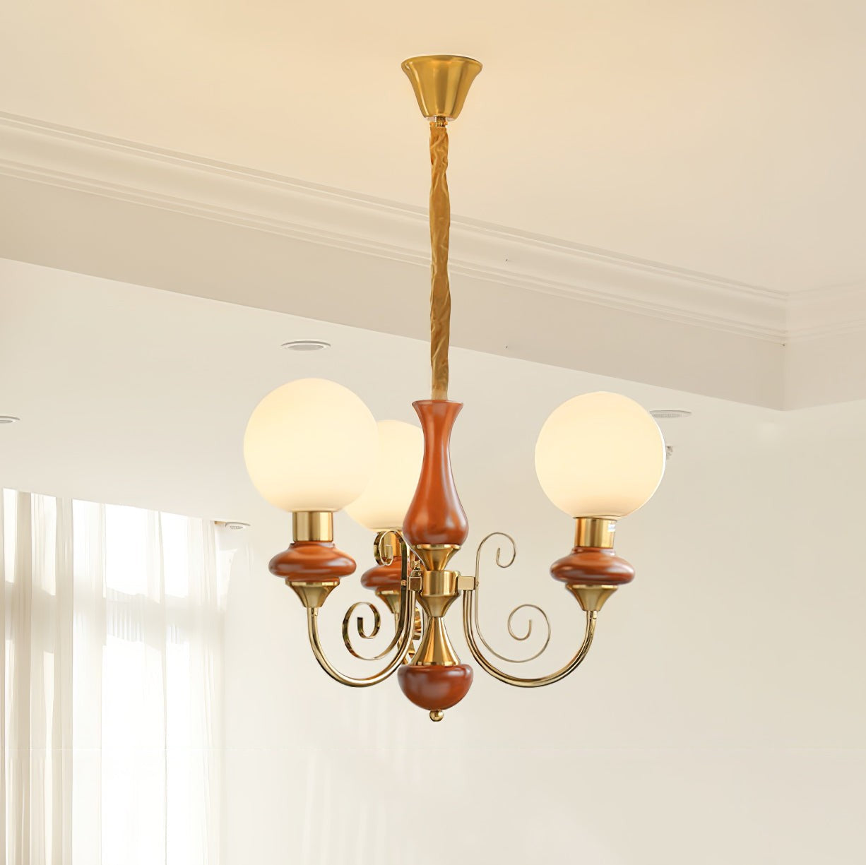 Onyx Glow Glass Chandelier