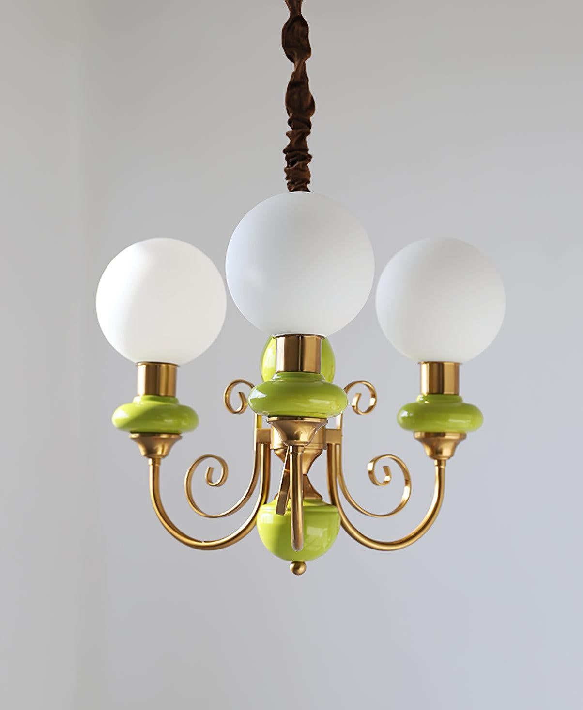 Onyx Glow Glass Chandelier
