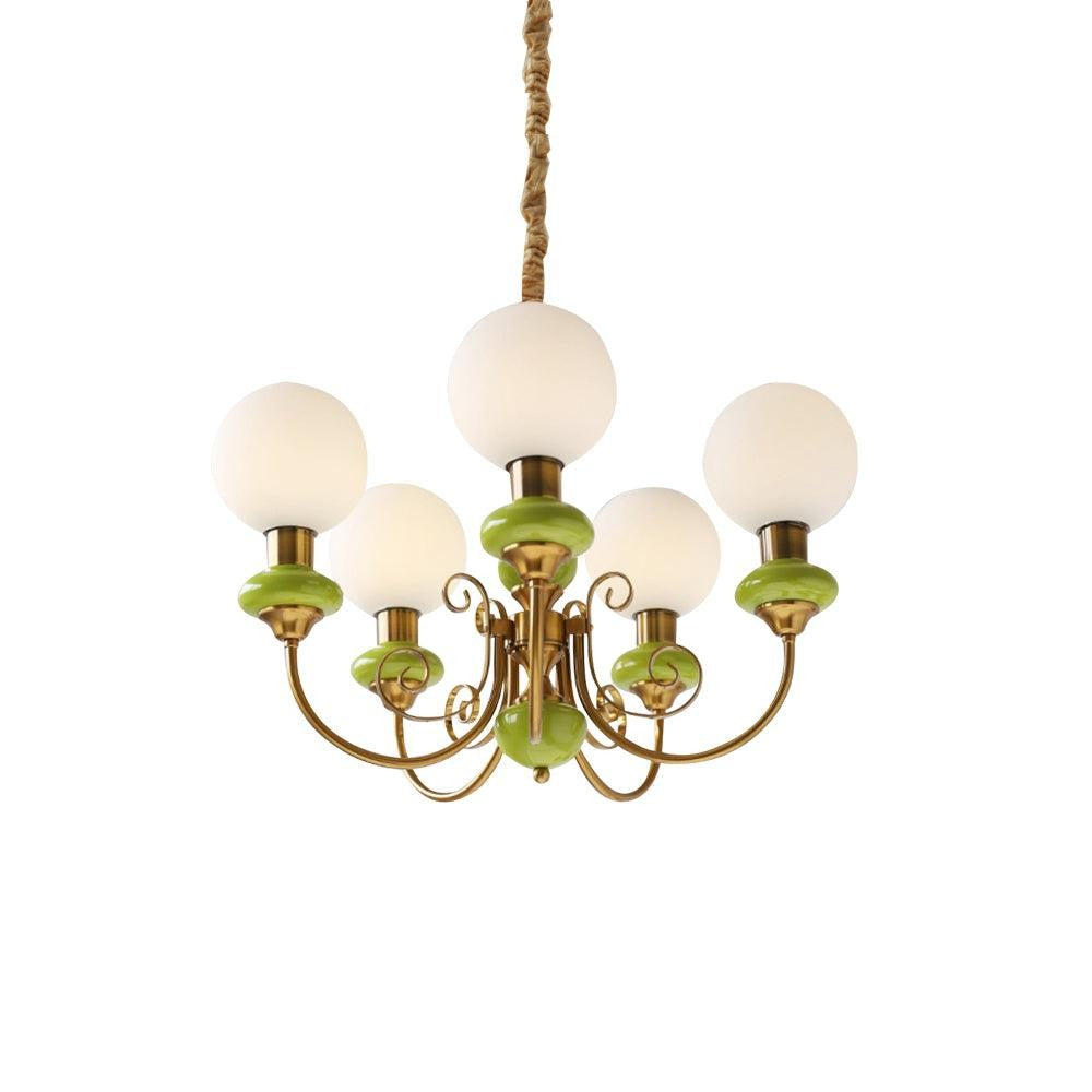 Onyx Glow Glass Chandelier