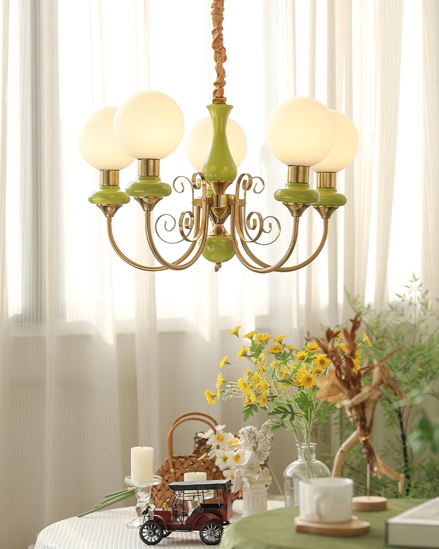 Onyx Glow Glass Chandelier