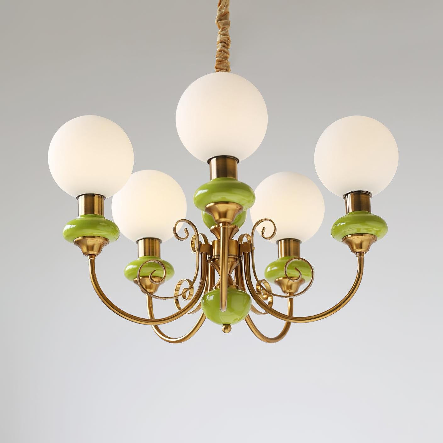Onyx Glow Glass Chandelier