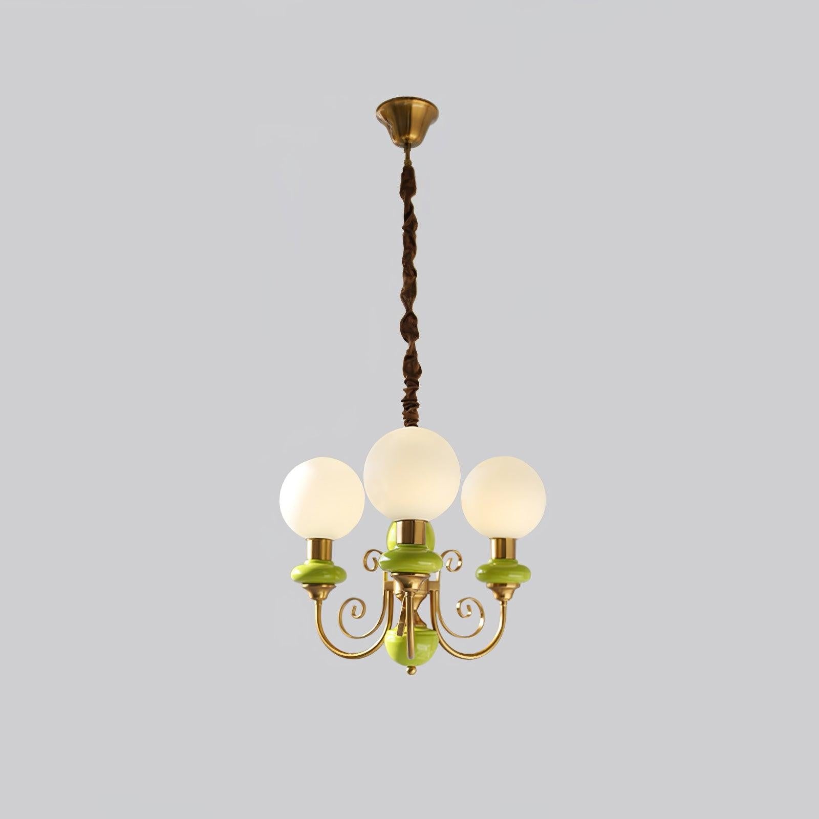 Onyx Glow Glass Chandelier