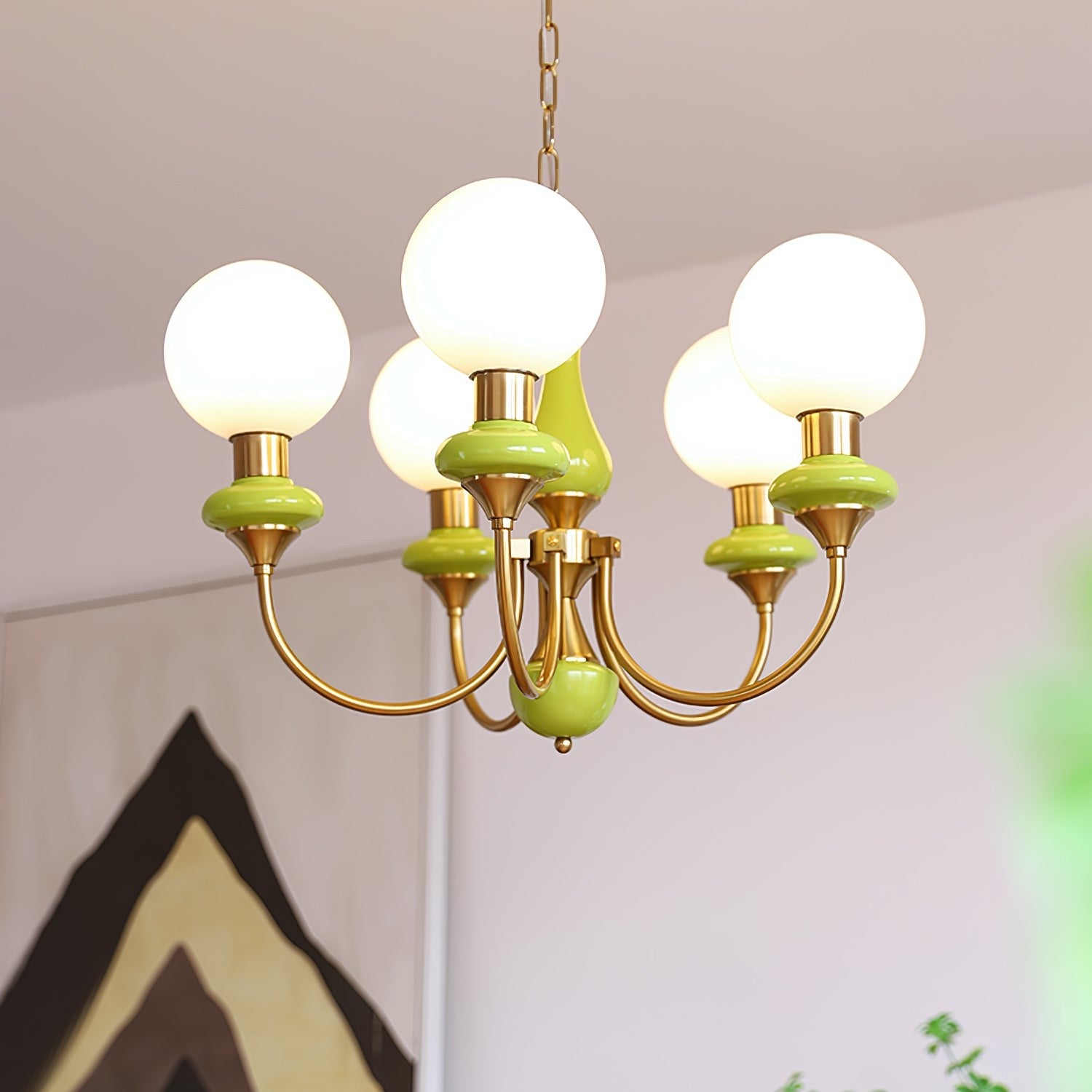 Onyx Glow Glass Chandelier