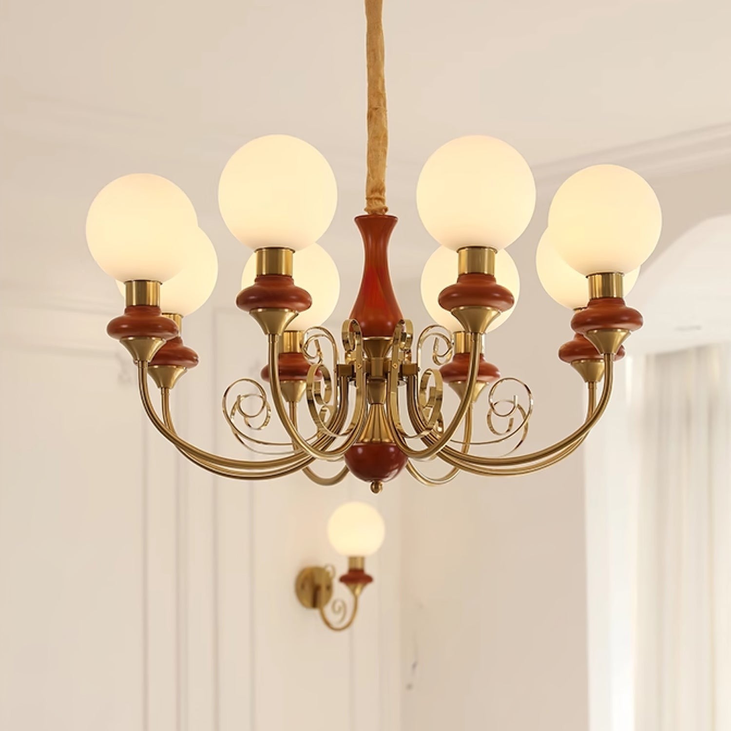 Onyx Glow Glass Chandelier