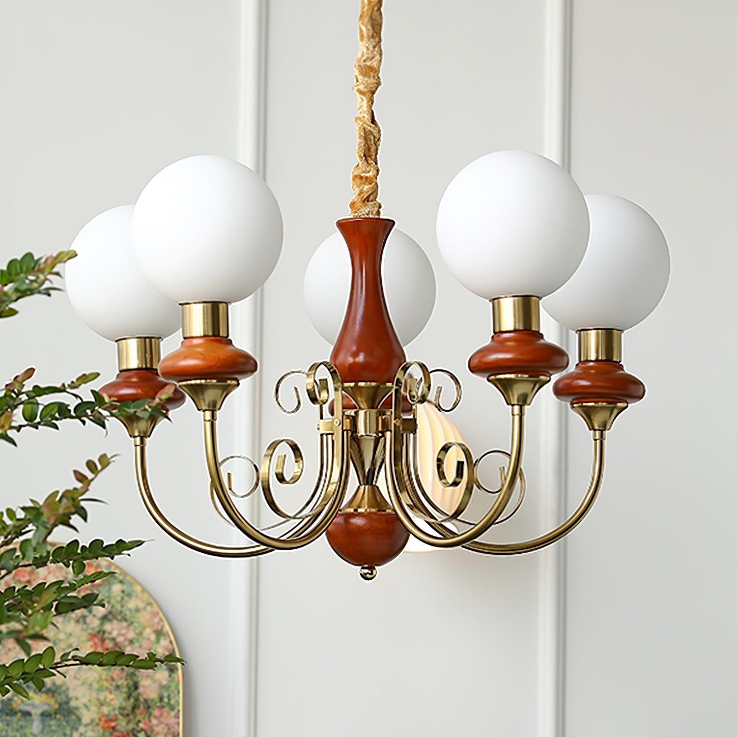 Onyx Glow Glass Chandelier