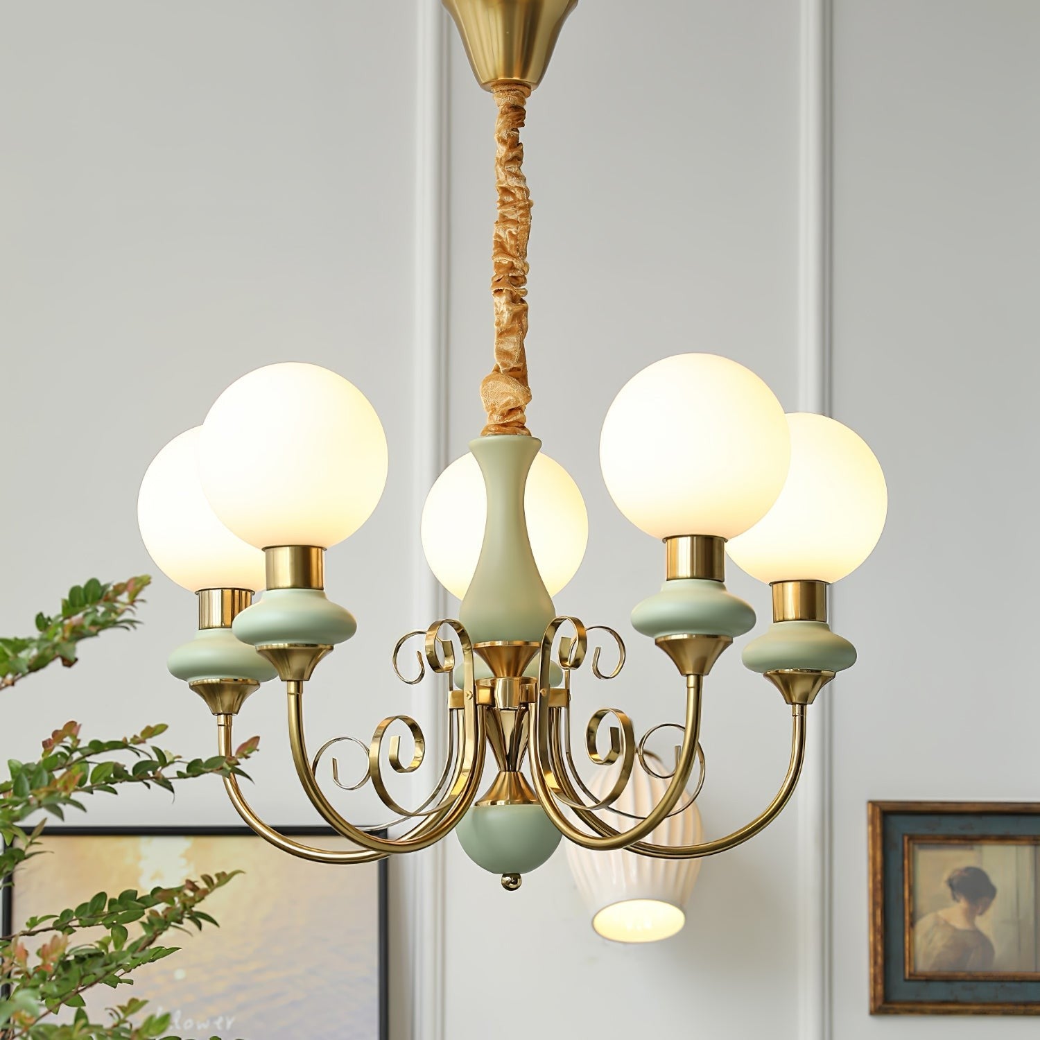 Onyx Glow Glass Chandelier