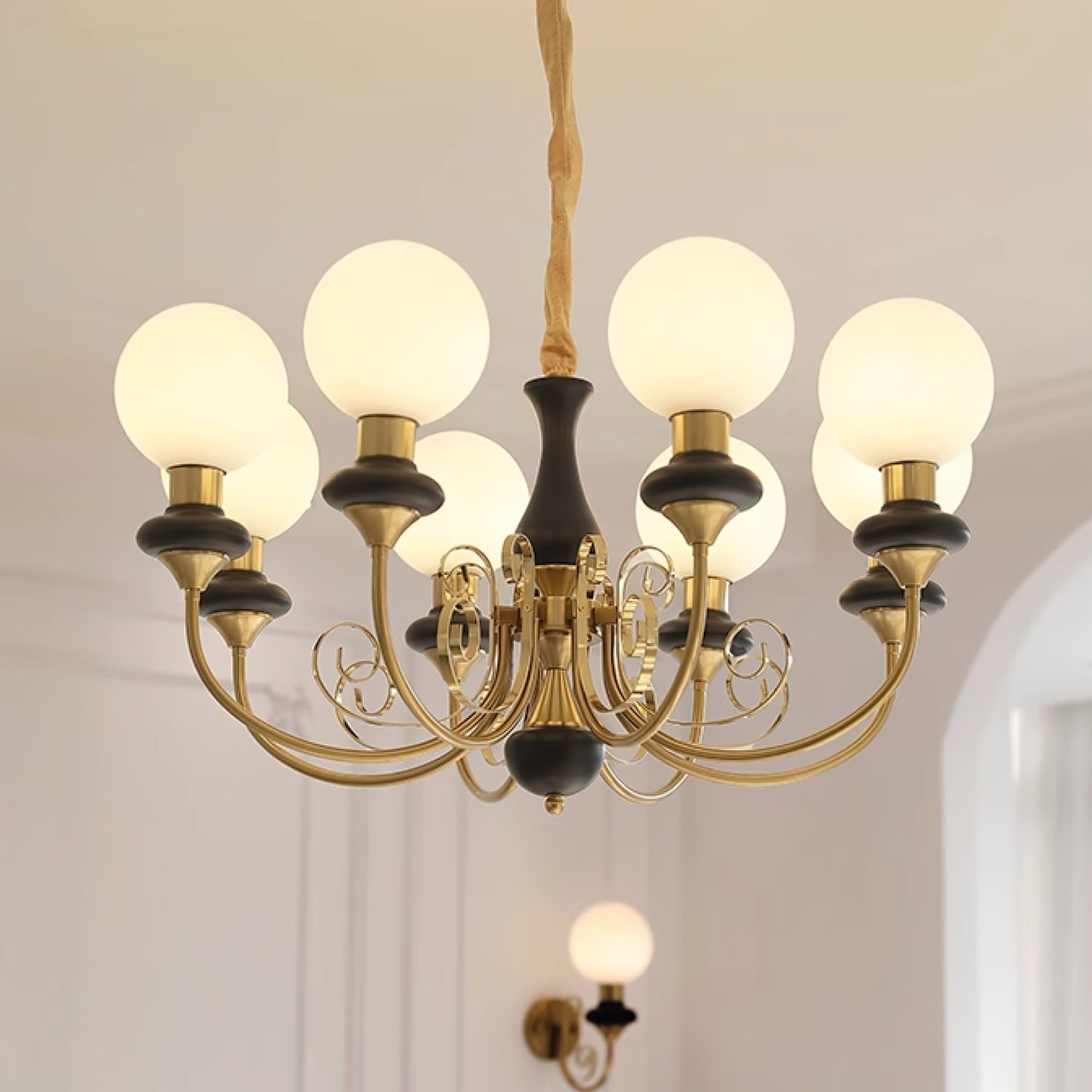 Onyx Glow Glass Chandelier