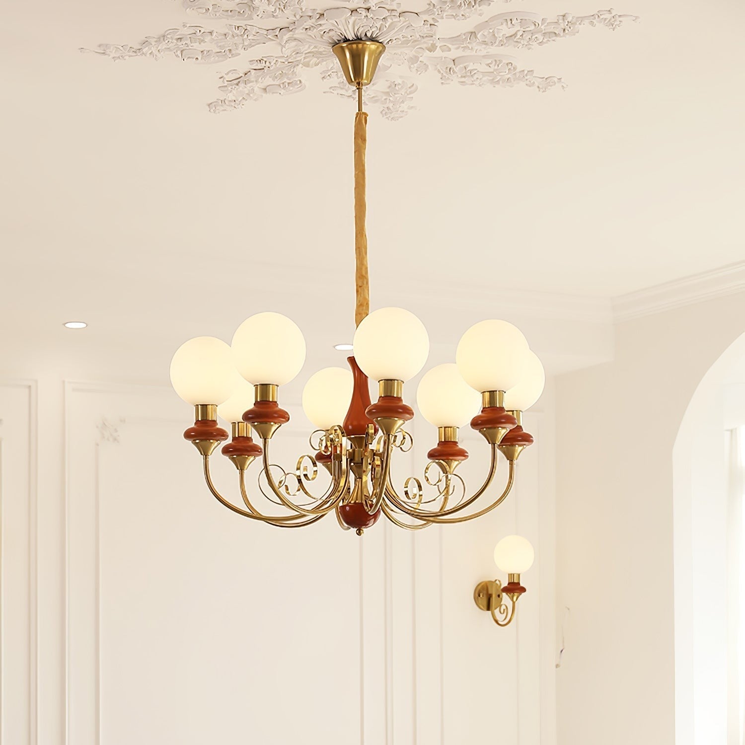 Onyx Glow Glass Chandelier