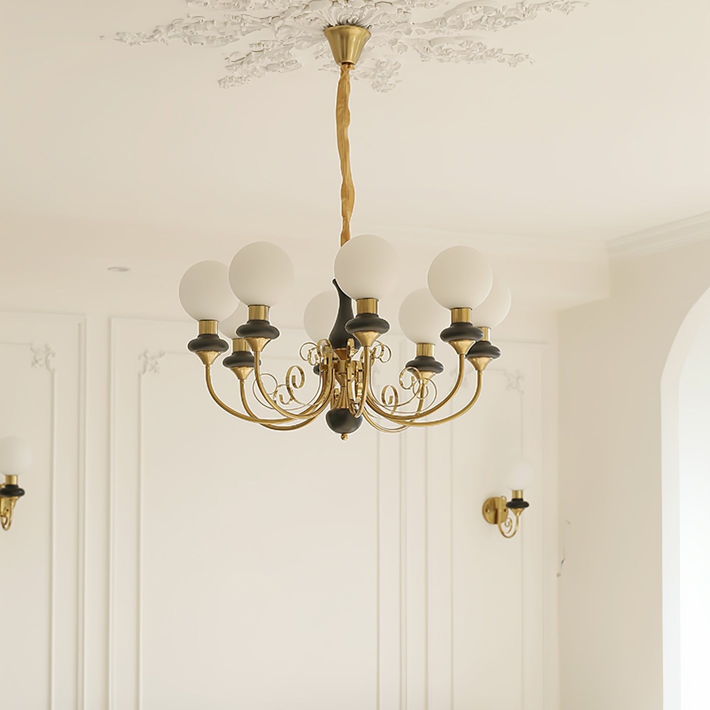 Onyx Glow Glass Chandelier