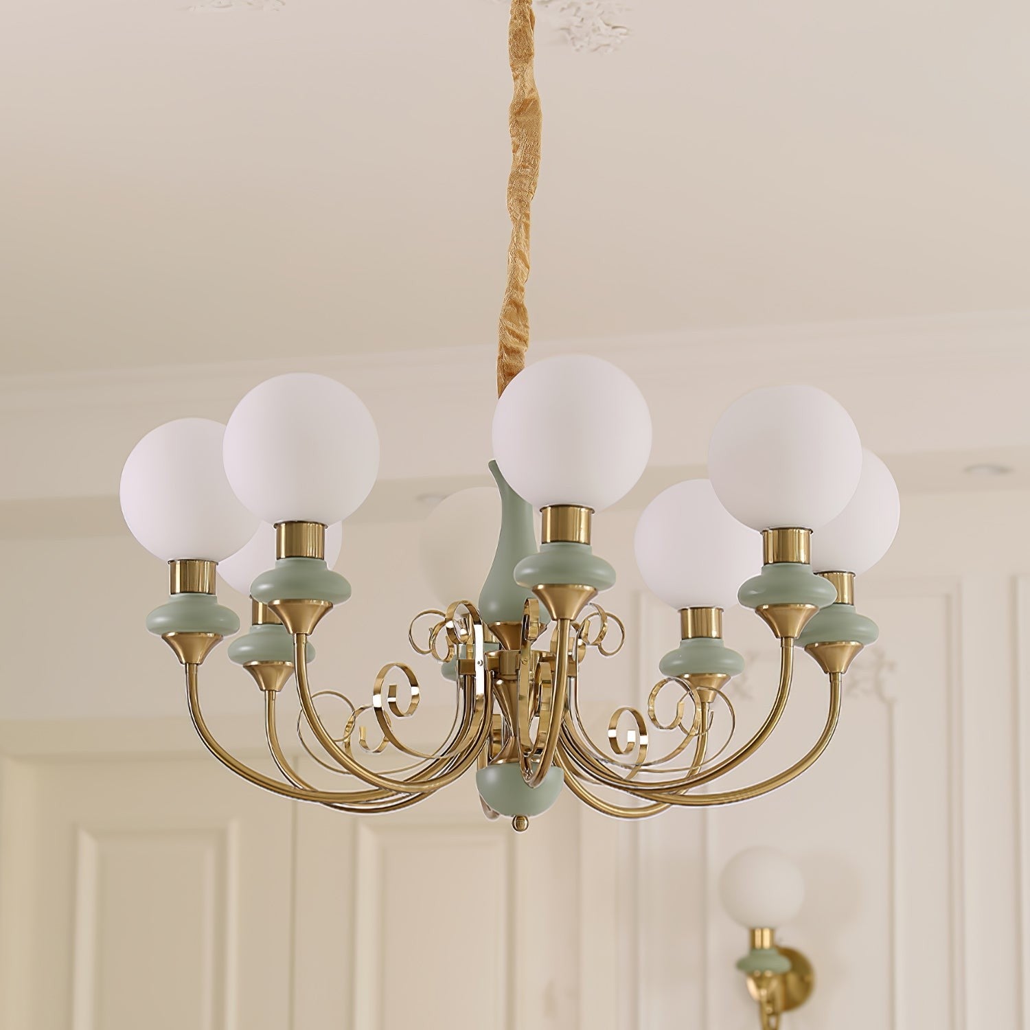 Onyx Glow Glass Chandelier