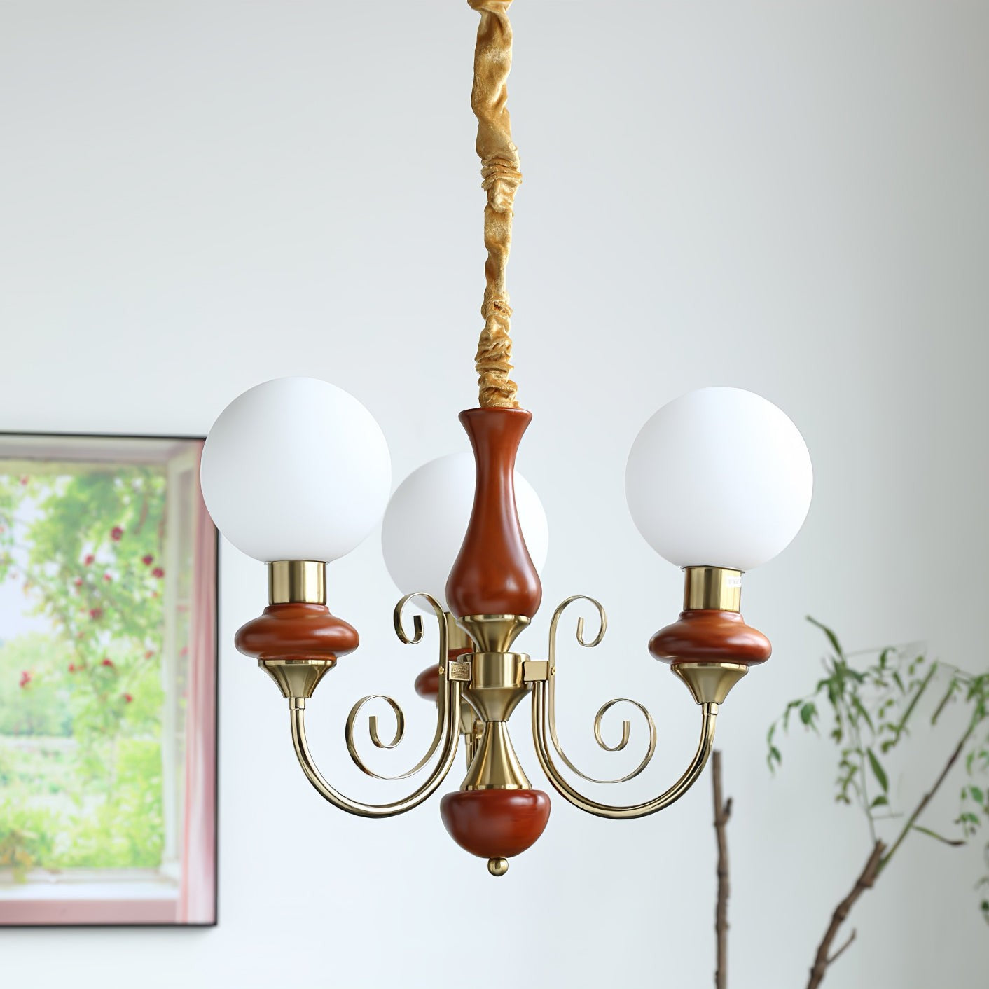Onyx Glow Glass Chandelier