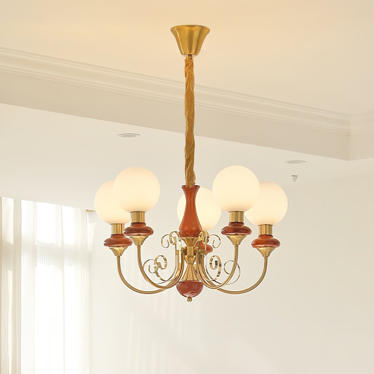 Onyx Glow Glass Chandelier