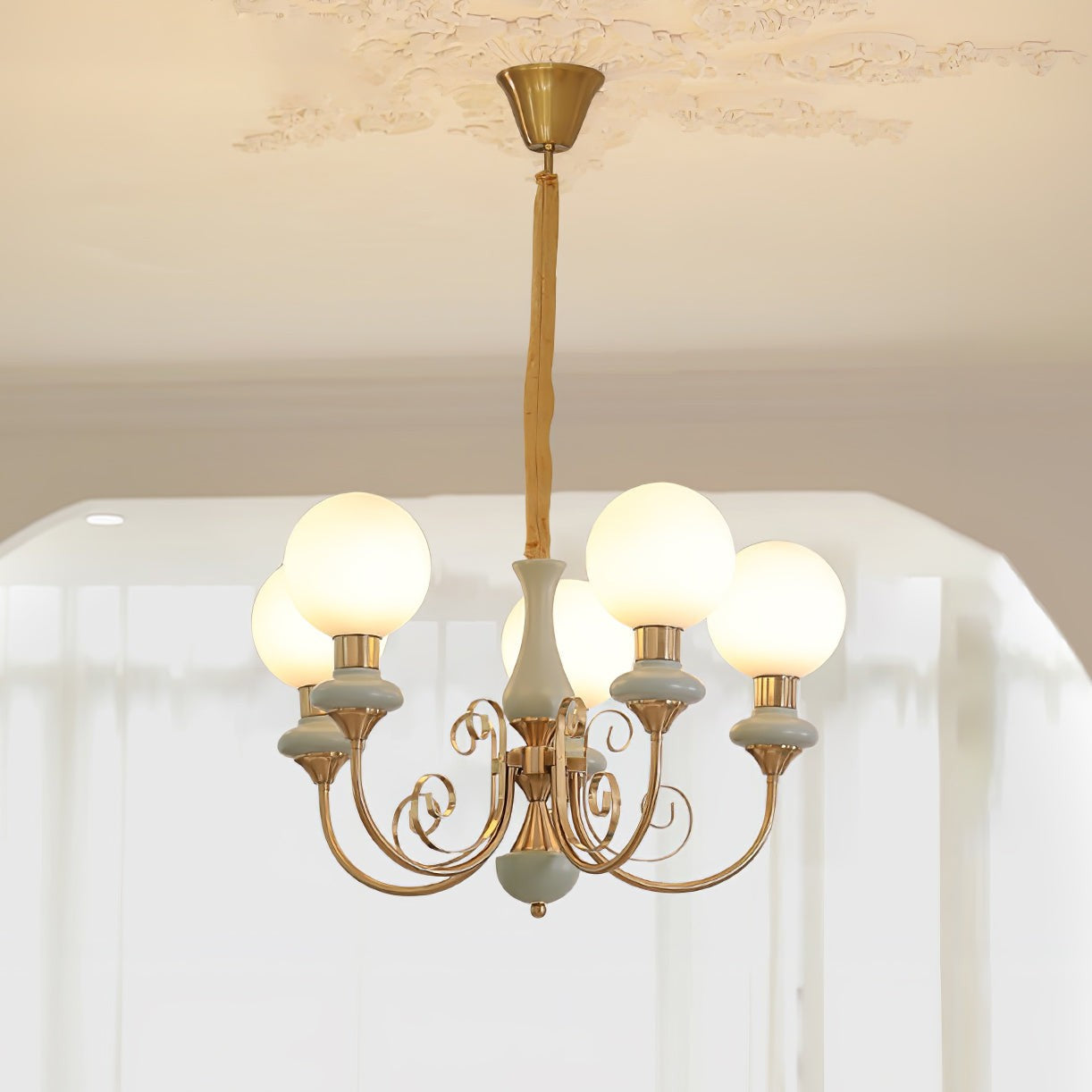 Onyx Glow Glass Chandelier