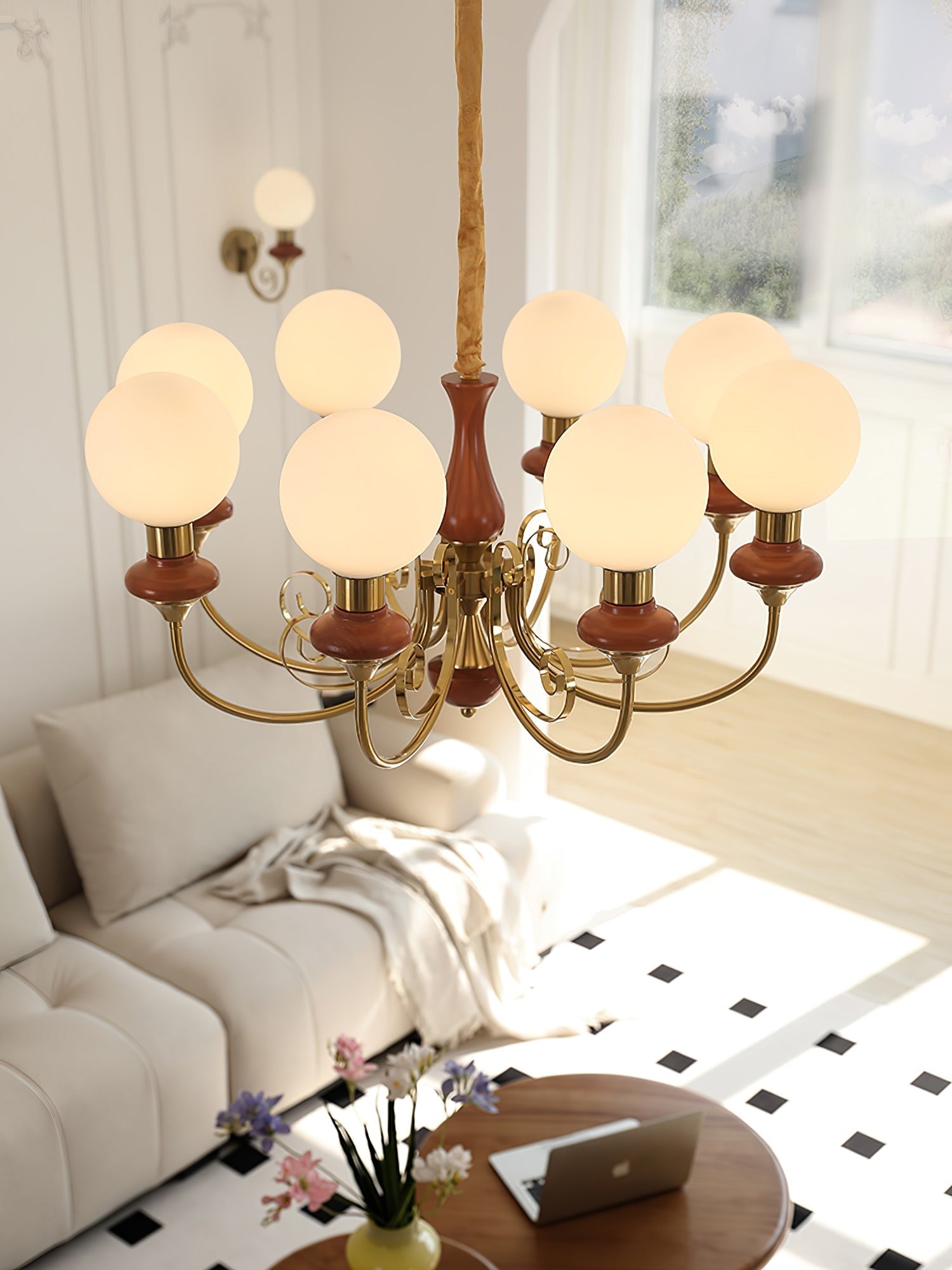 Onyx Glow Glass Chandelier