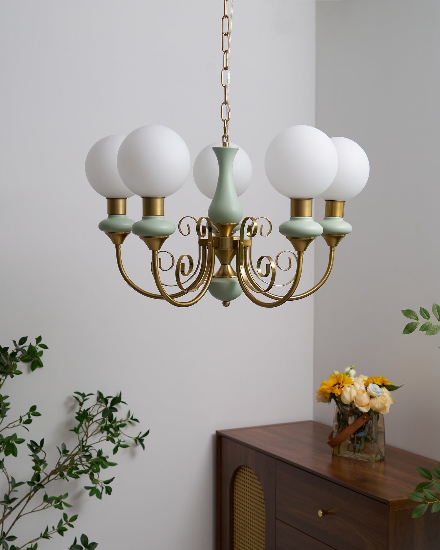 Onyx Glow Glass Chandelier