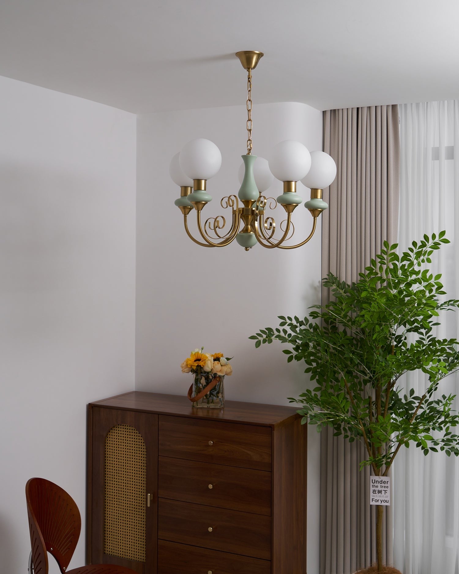 Onyx Glow Glass Chandelier