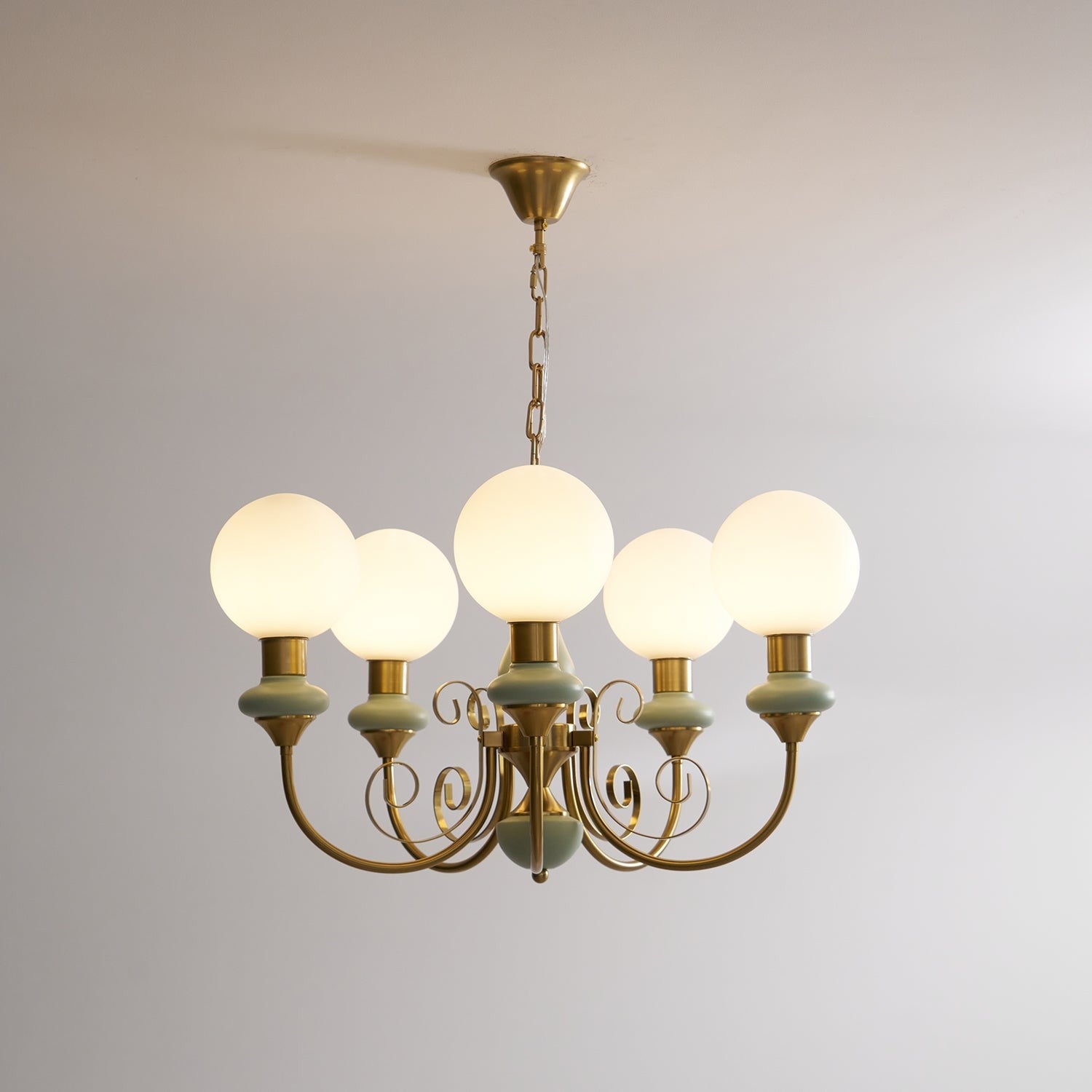 Onyx Glow Glass Chandelier
