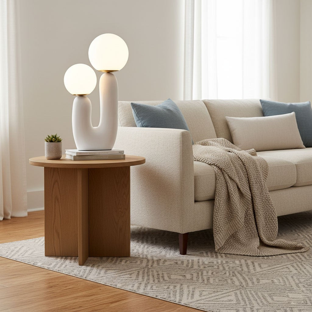 Oo Textured Resin Table Lamp