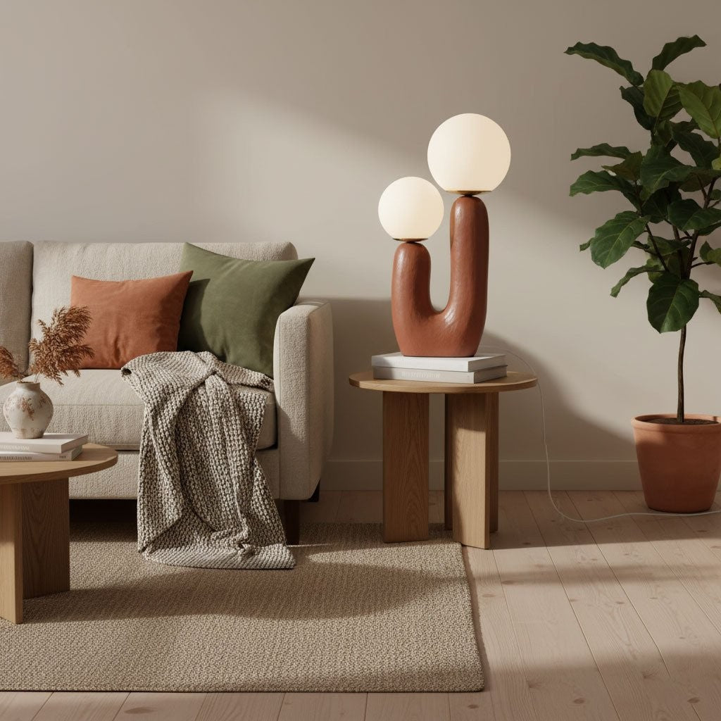 Oo Textured Resin Table Lamp