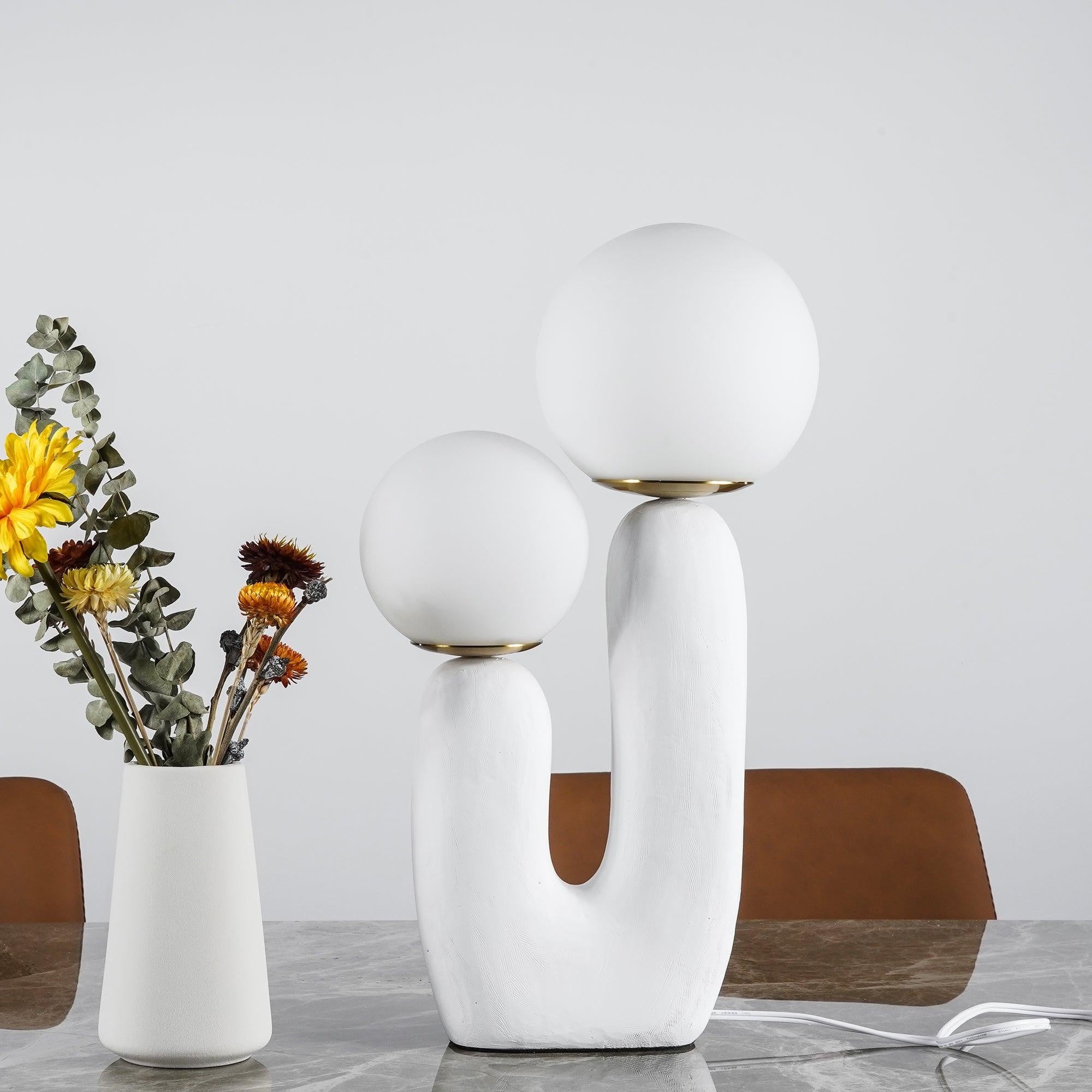 Oo Textured Resin Table Lamp