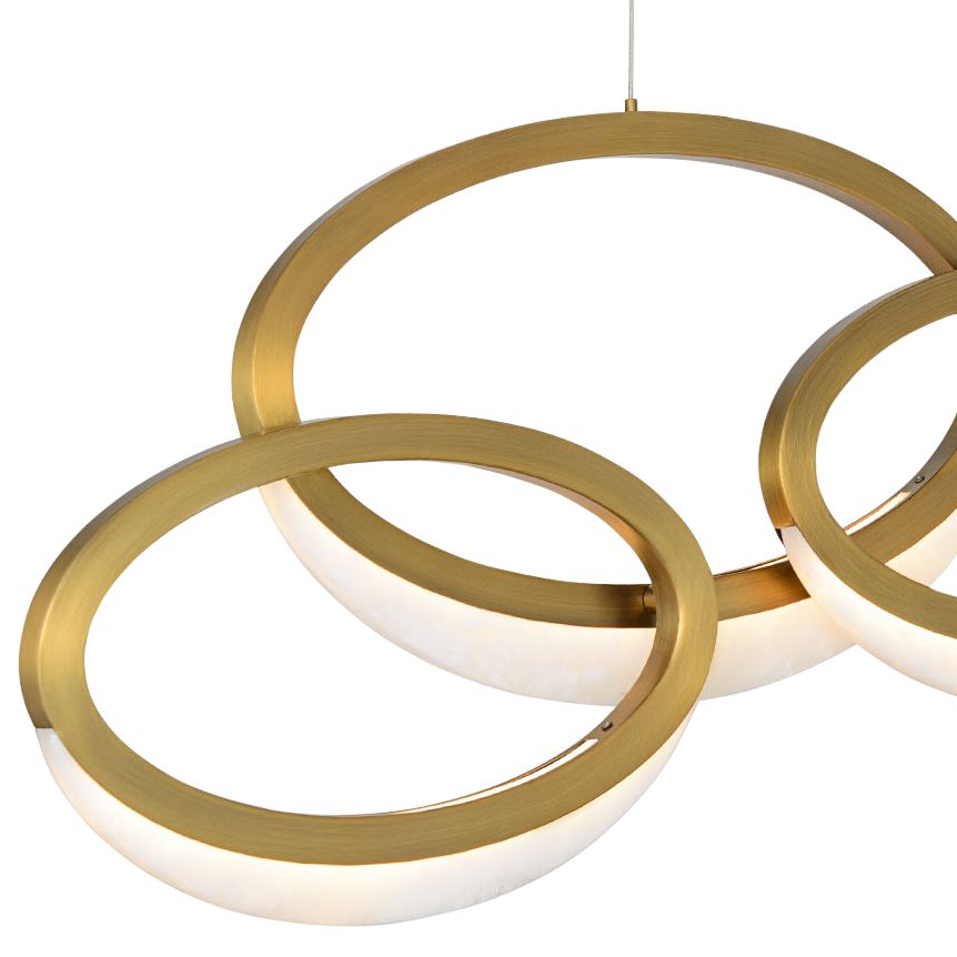 Orion 45.5" Wide Aged Brass LED Chandelier