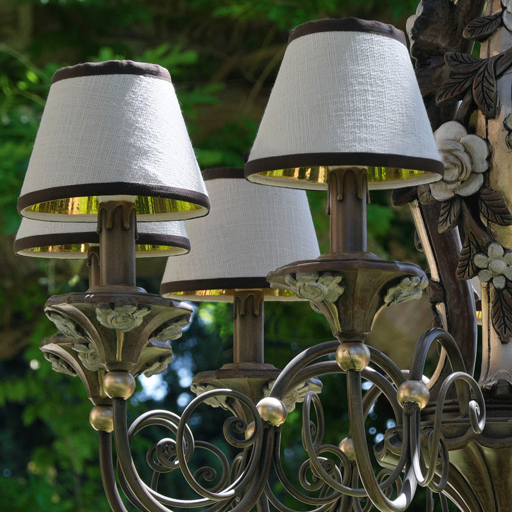 Ornate Classic Rose Chandelier with Shades