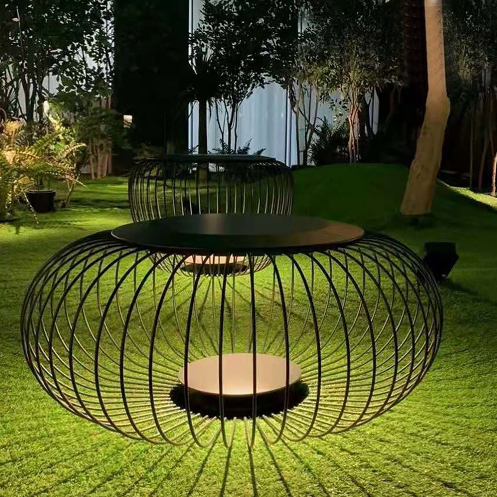 Outdoor Waterproof Cage Shape Stool Table Lamp LED Lamp