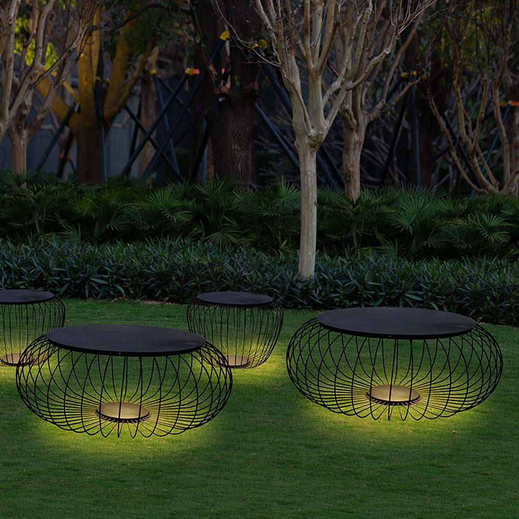 Outdoor Waterproof Cage Shape Stool Table Lamp LED Lamp