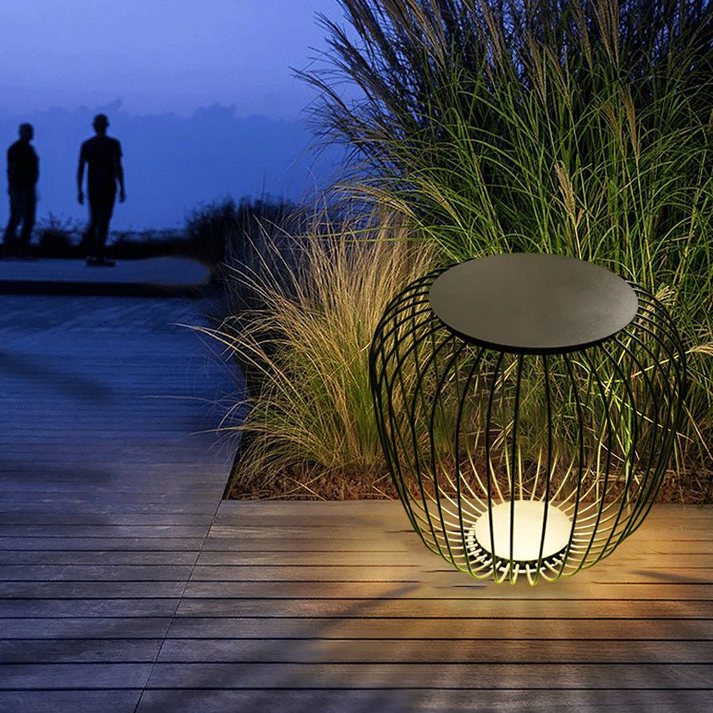 Outdoor Waterproof Cage Shape Stool Table Lamp LED Lamp