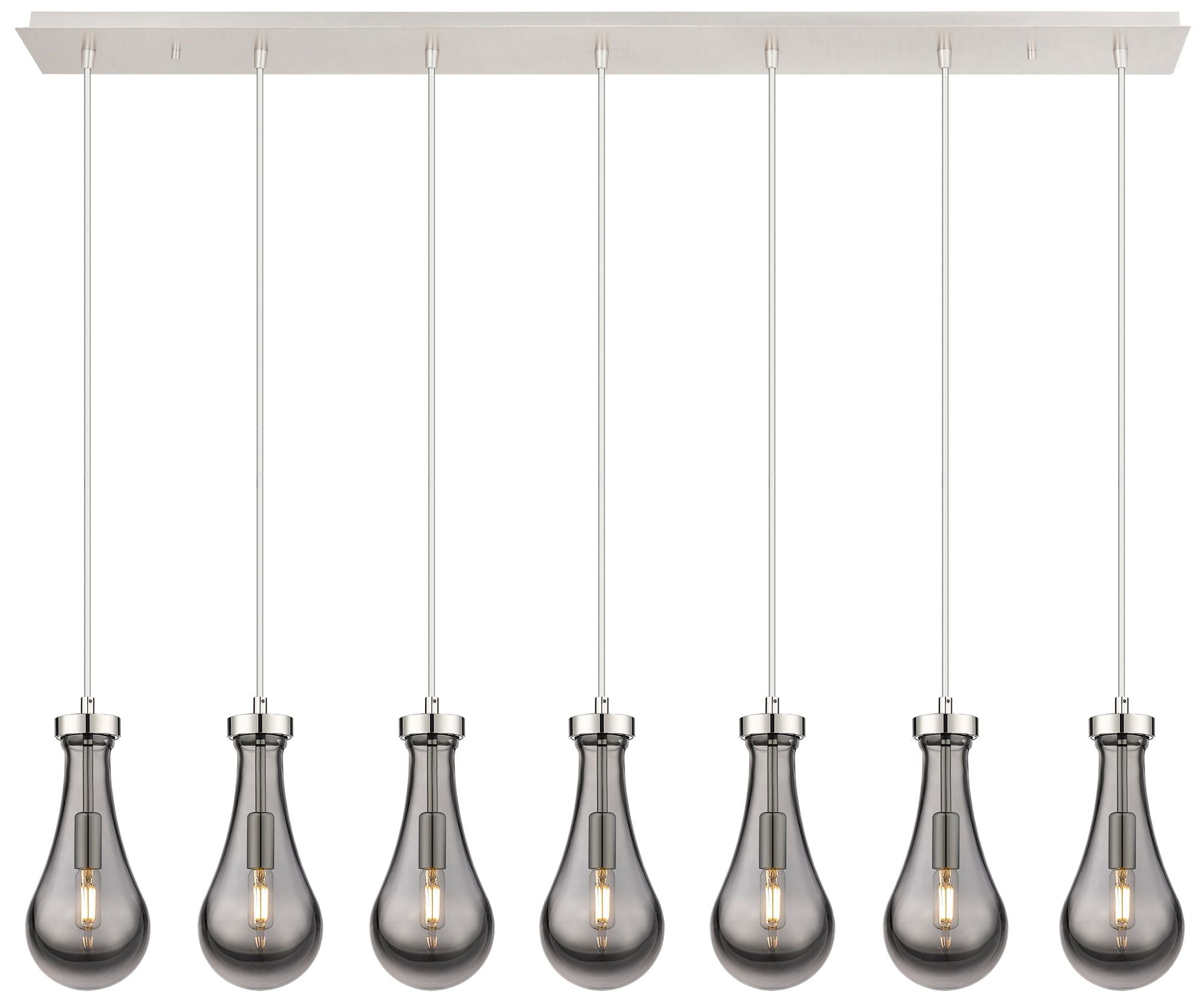 Owego 7-Light Brushed Brass Linear Pendant