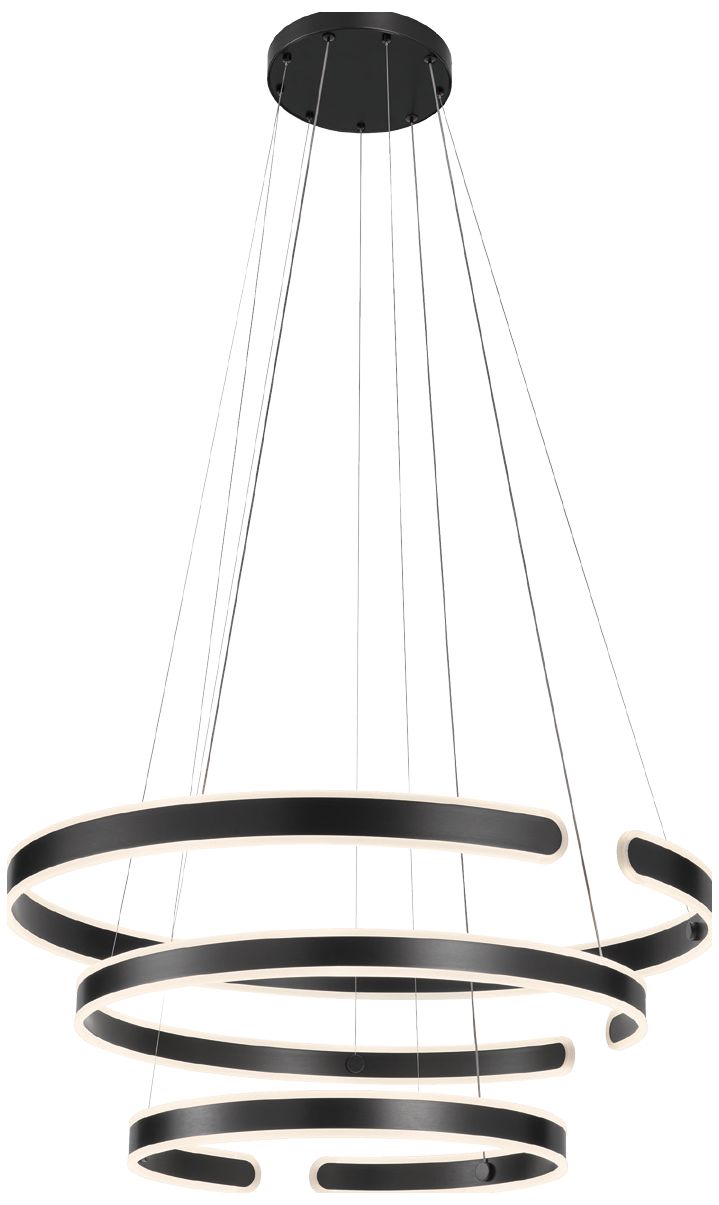 PageOne Lighting Gianni 39.4" Satin Dark LED Chandelier