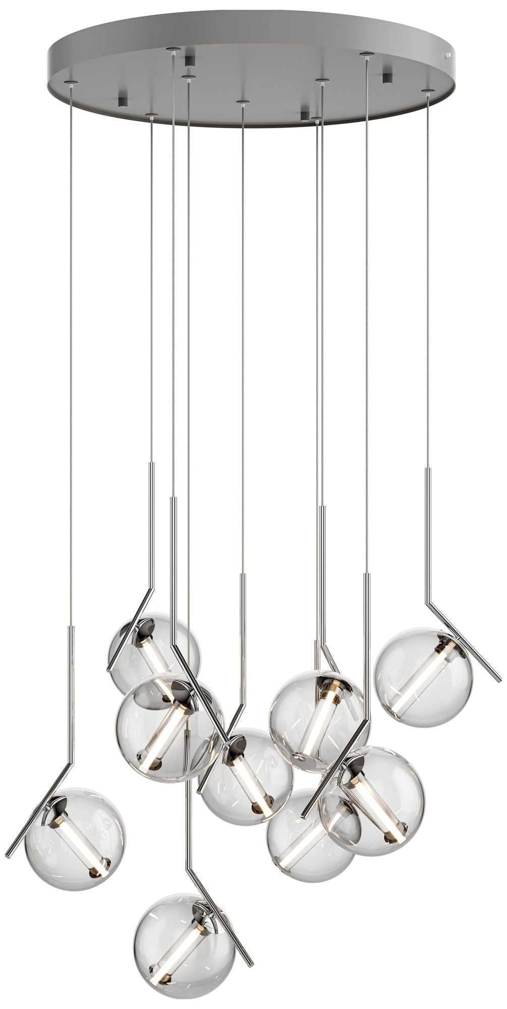 PageOne Lighting Vetri 23.6-Inch LED Clear Chandelier